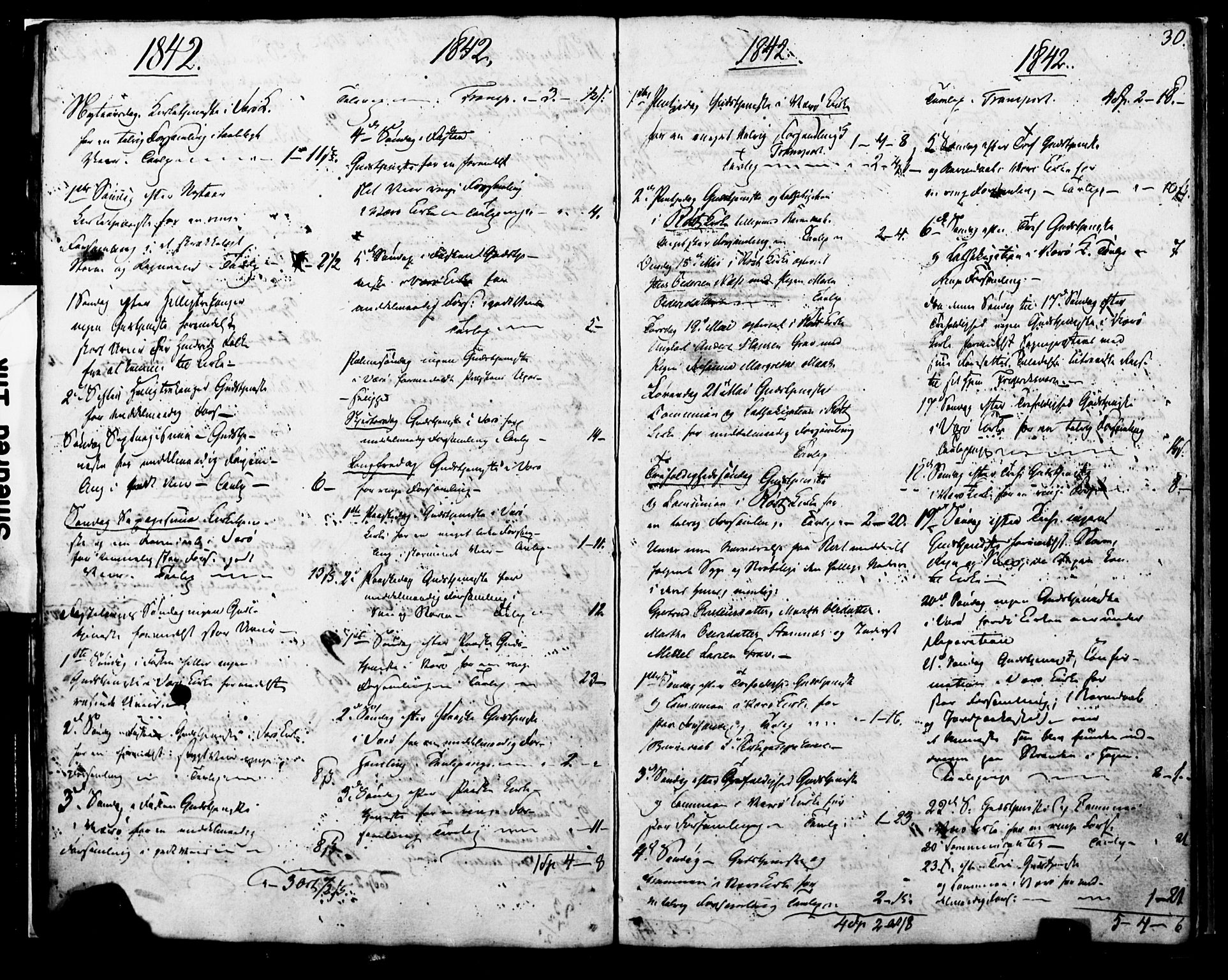 Ministerialprotokoller, klokkerbøker og fødselsregistre - Nordland, SAT/A-1459/807/L0119: Parish register (official) no. 807A02, 1800-1821, p. 30