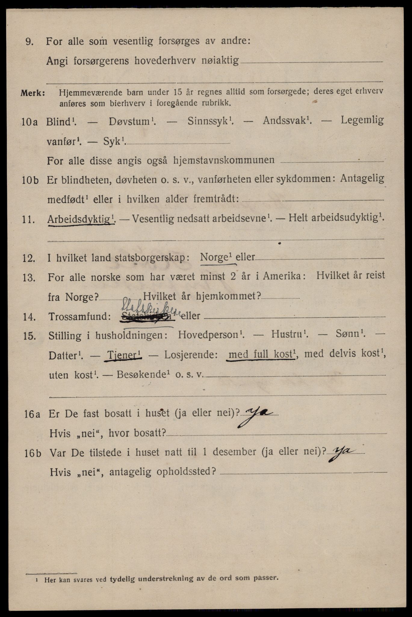 SAST, 1920 census for Stavanger, 1920, p. 94731