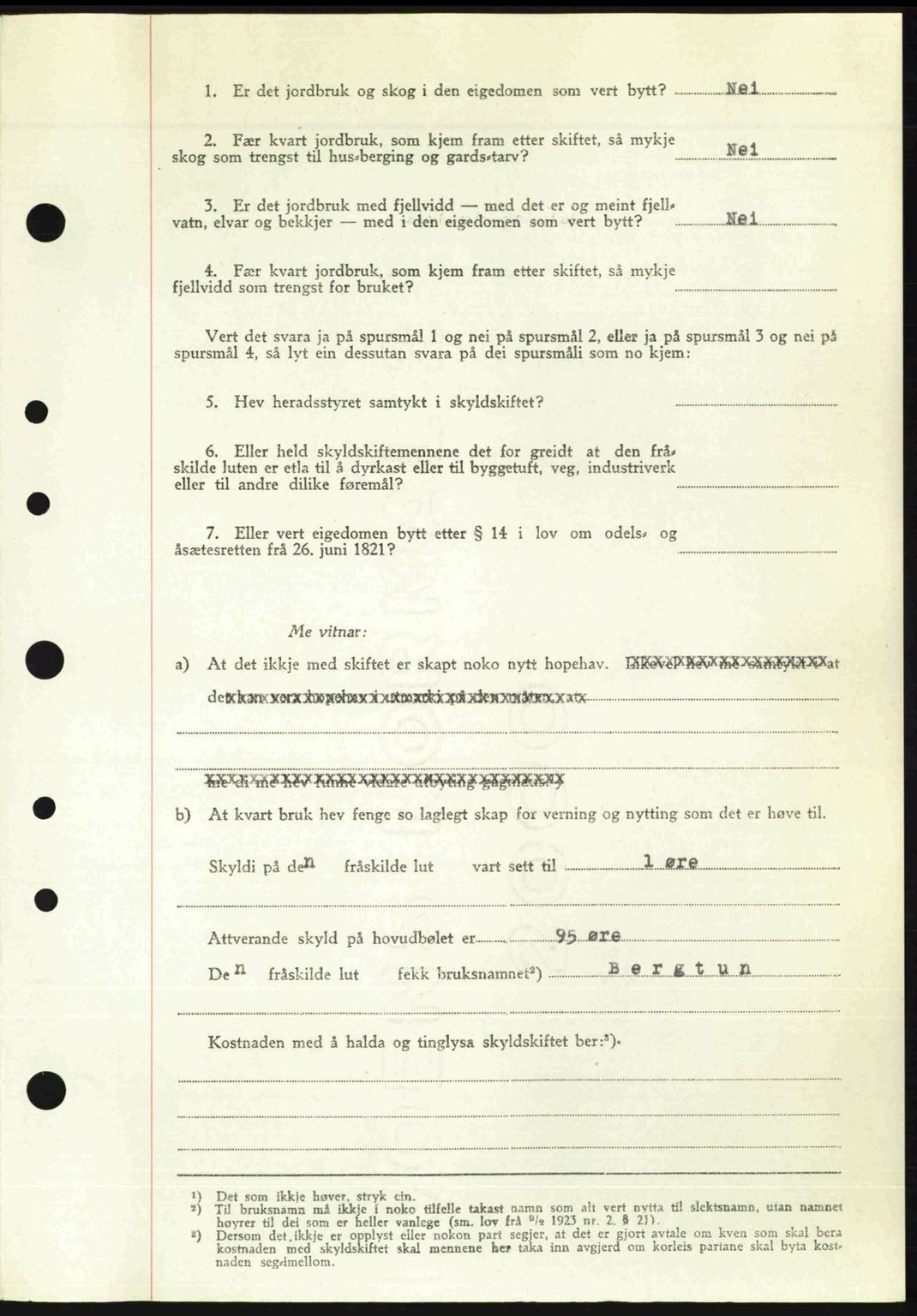 Nordre Sunnmøre sorenskriveri, AV/SAT-A-0006/1/2/2C/2Ca: Mortgage book no. A26, 1947-1948, Diary no: : 2036/1947