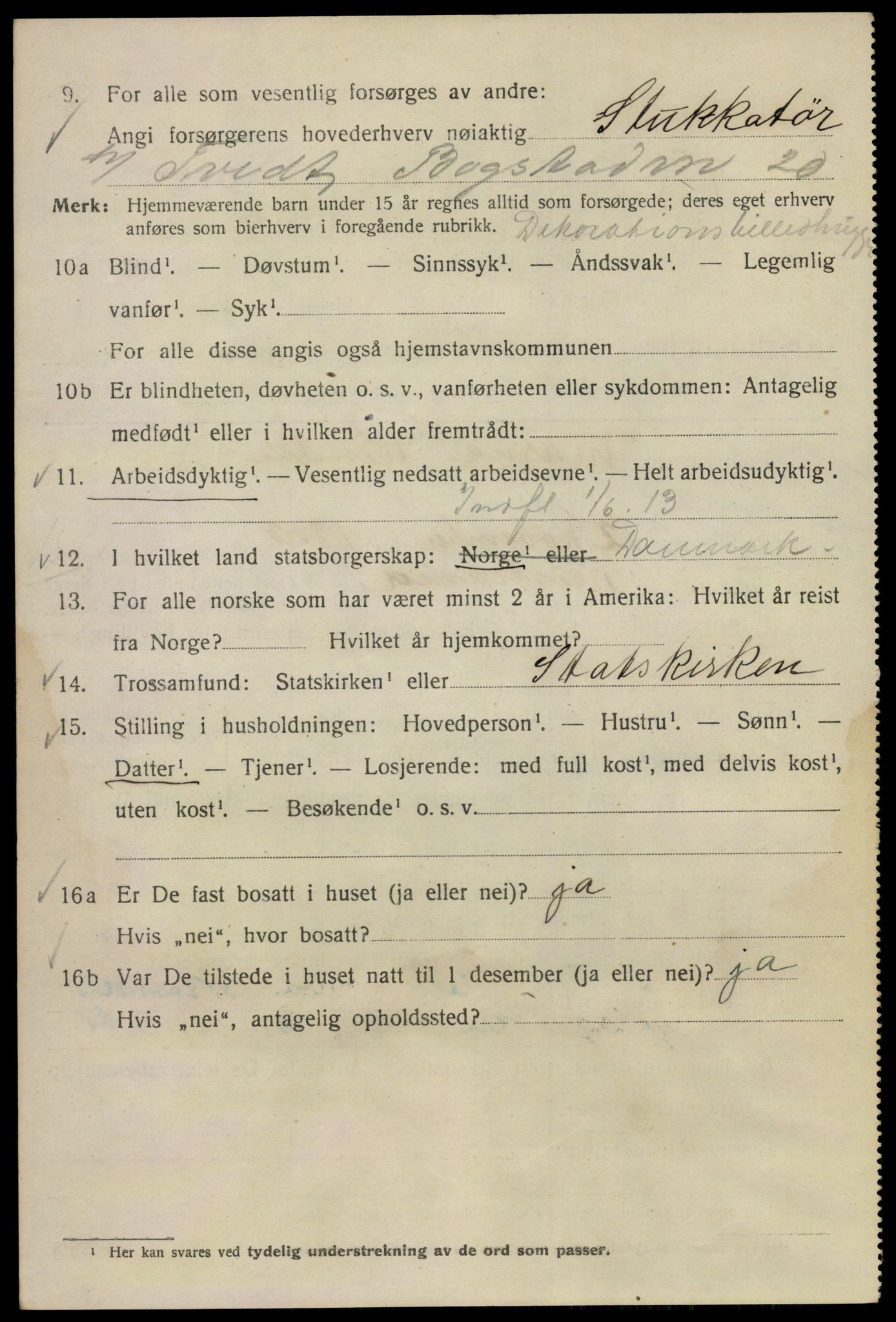 SAO, 1920 census for Kristiania, 1920, p. 428062