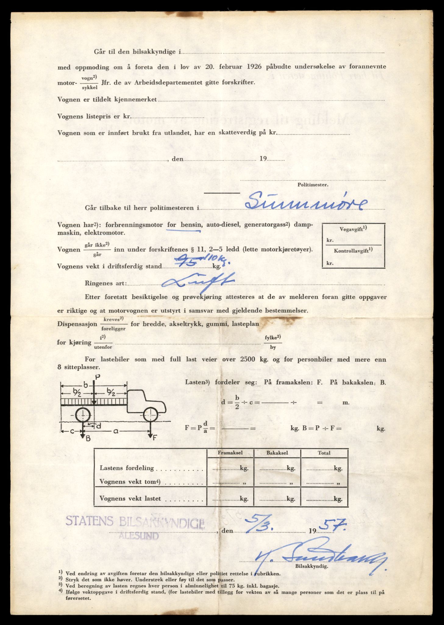 Møre og Romsdal vegkontor - Ålesund trafikkstasjon, AV/SAT-A-4099/F/Fe/L0040: Registreringskort for kjøretøy T 13531 - T 13709, 1927-1998, p. 1046
