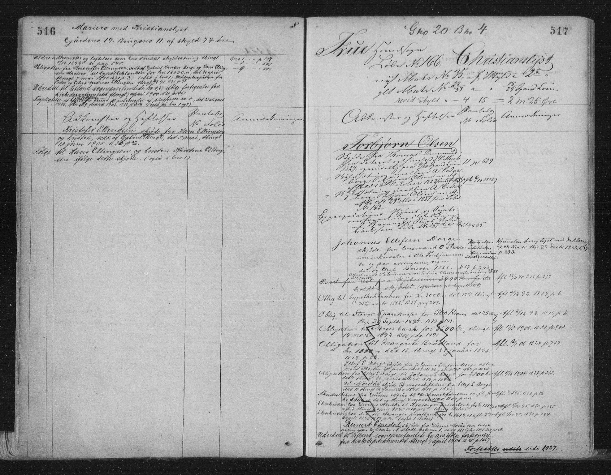 Jæren sorenskriveri, SAST/A-100310/01/4/41/41ABB/L0001: Mortgage register no. 41 ABB1, 1898, p. 516-517