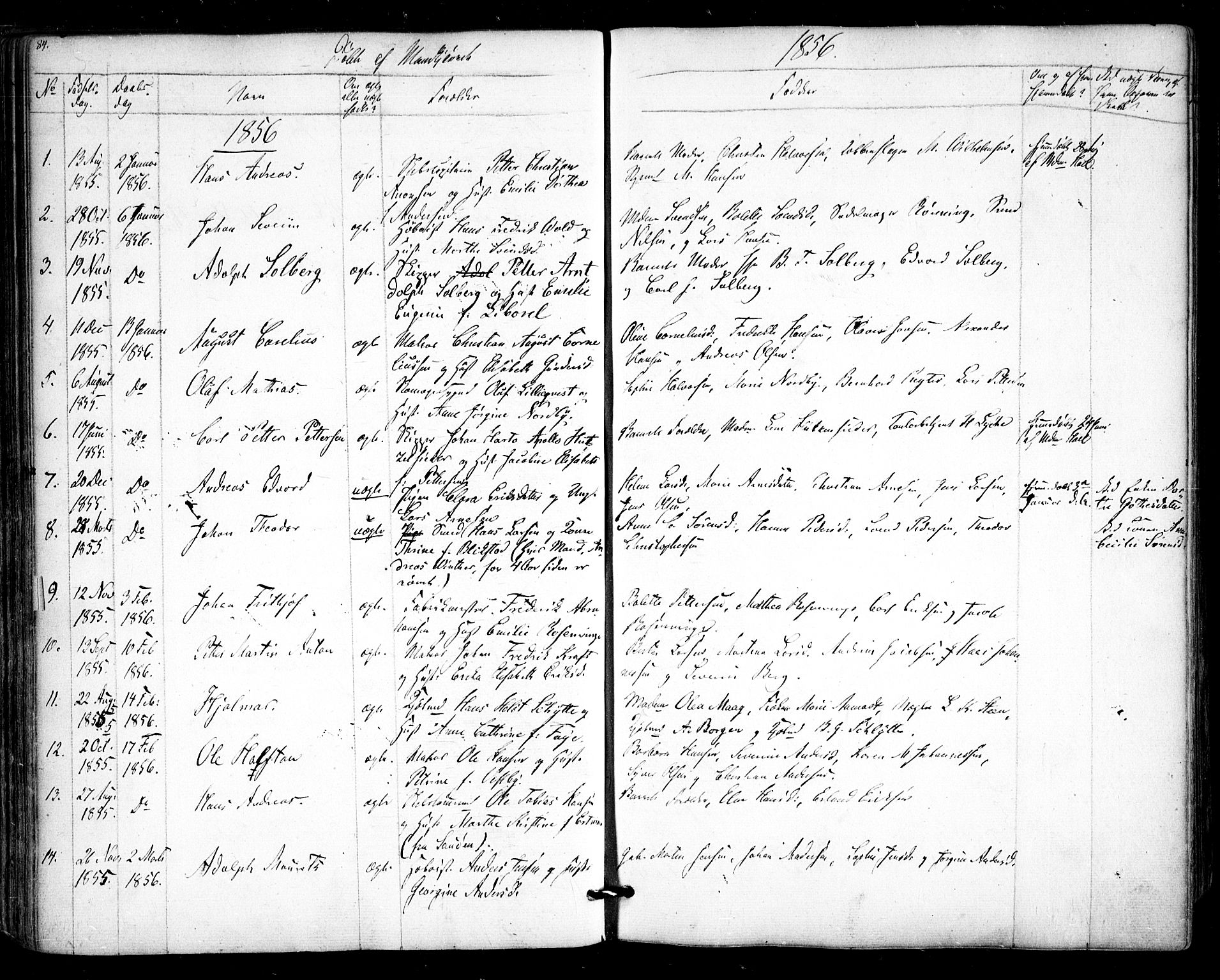 Halden prestekontor Kirkebøker, SAO/A-10909/F/Fa/L0006: Parish register (official) no. I 6, 1845-1856, p. 84
