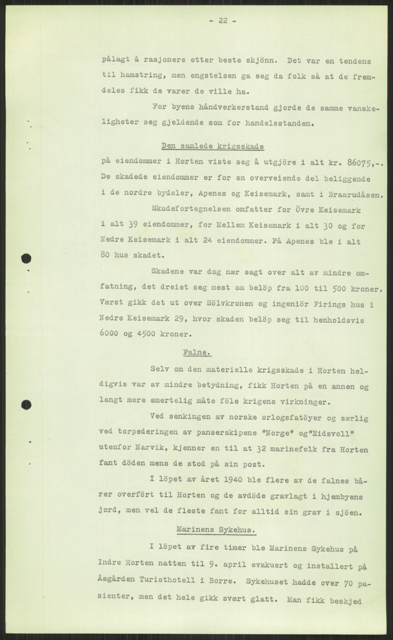 Forsvaret, Forsvarets krigshistoriske avdeling, AV/RA-RAFA-2017/Y/Ya/L0014: II-C-11-31 - Fylkesmenn.  Rapporter om krigsbegivenhetene 1940., 1940, p. 567