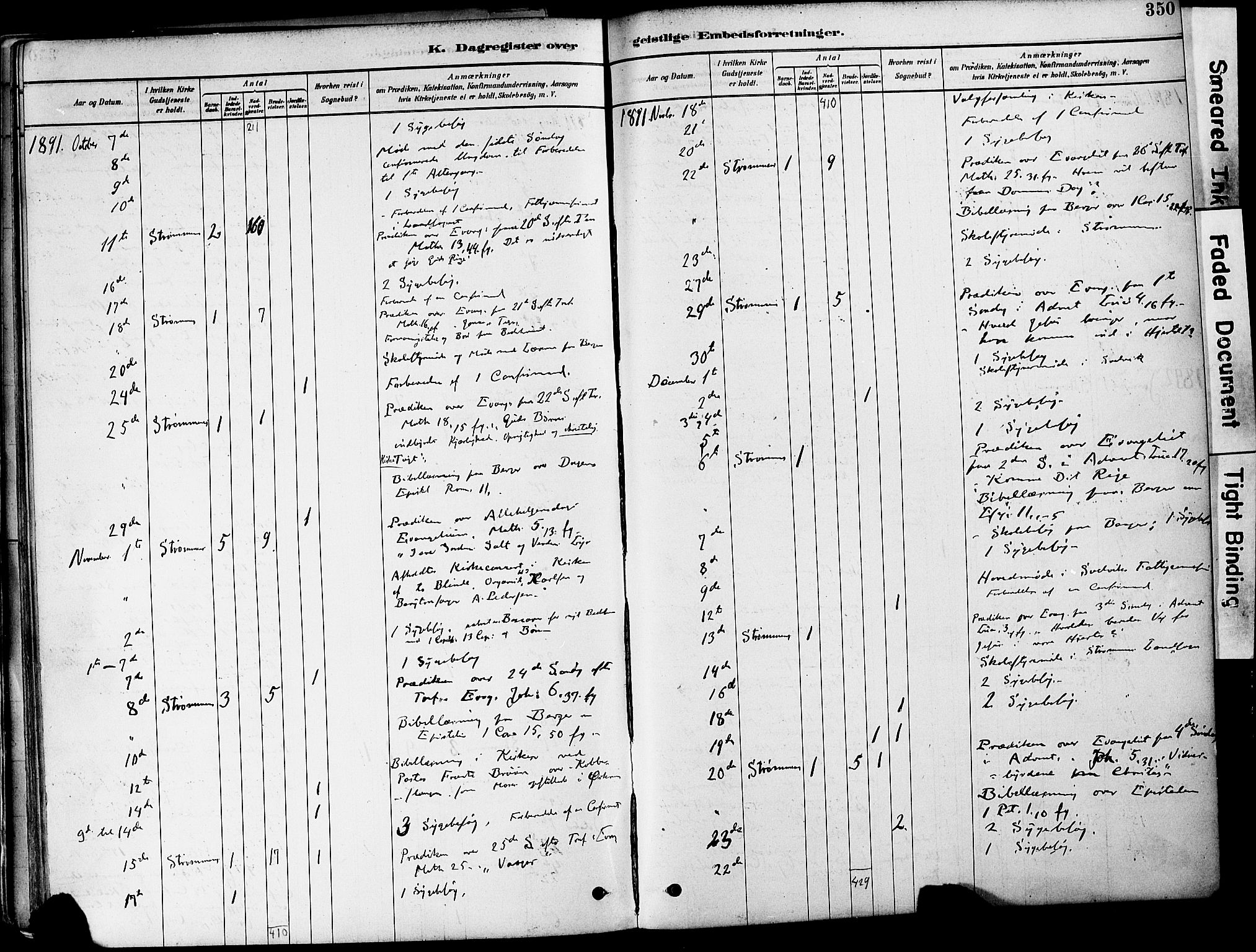 Strømm kirkebøker, AV/SAKO-A-322/F/Fa/L0004: Parish register (official) no. I 4, 1878-1899, p. 350