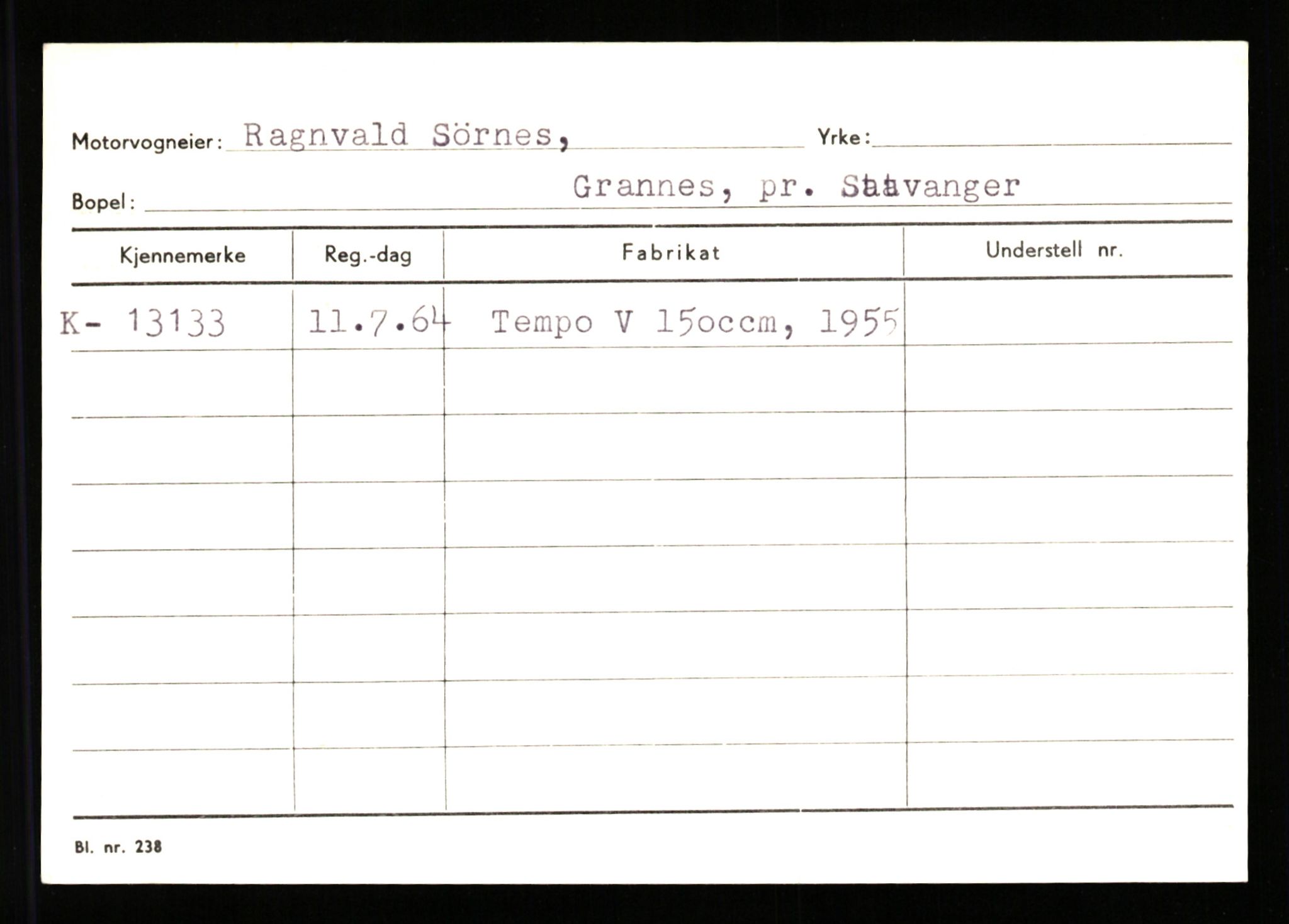 Stavanger trafikkstasjon, AV/SAST-A-101942/0/G/L0003: Registreringsnummer: 10466 - 15496, 1930-1971, p. 2085