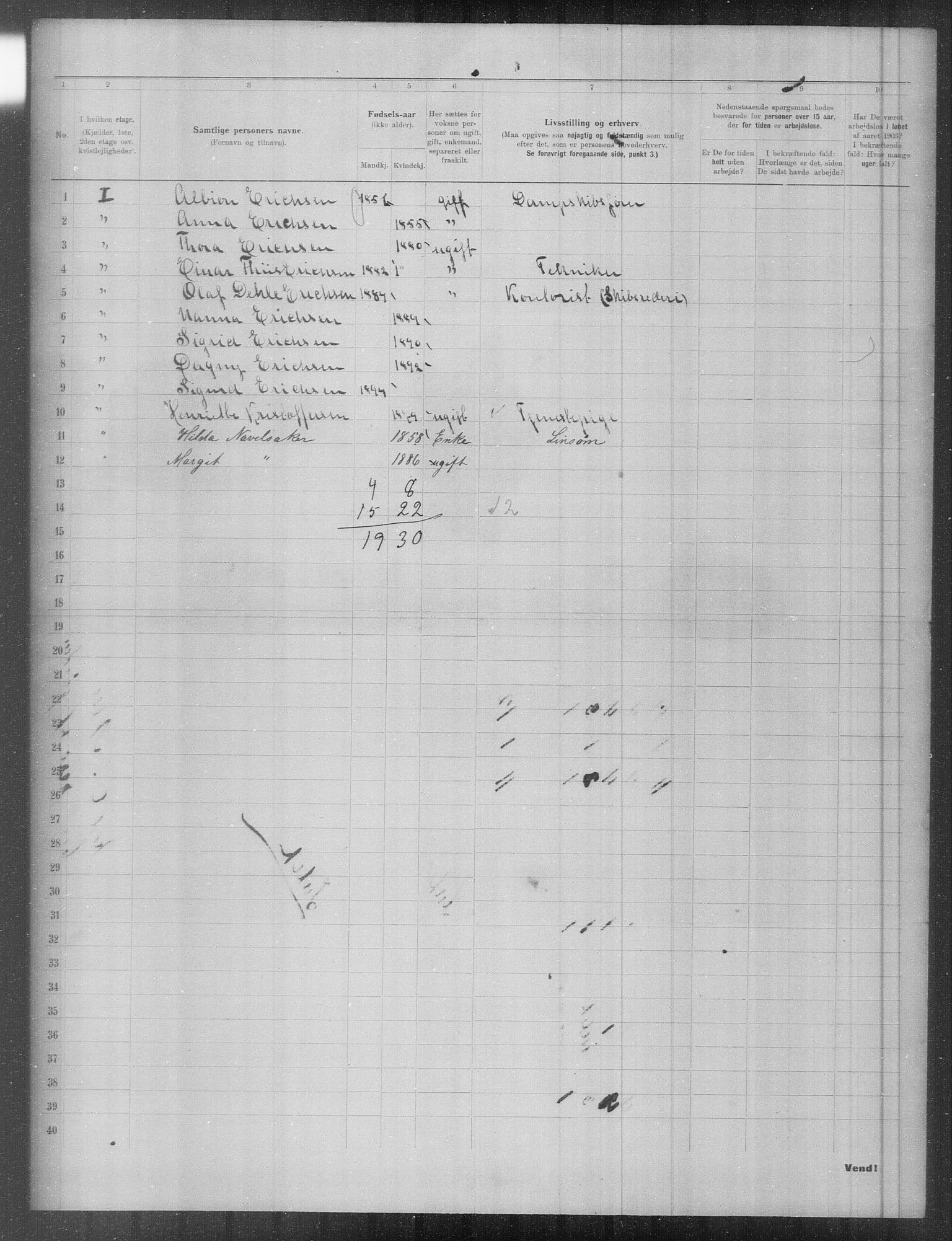 OBA, Municipal Census 1903 for Kristiania, 1903, p. 7678