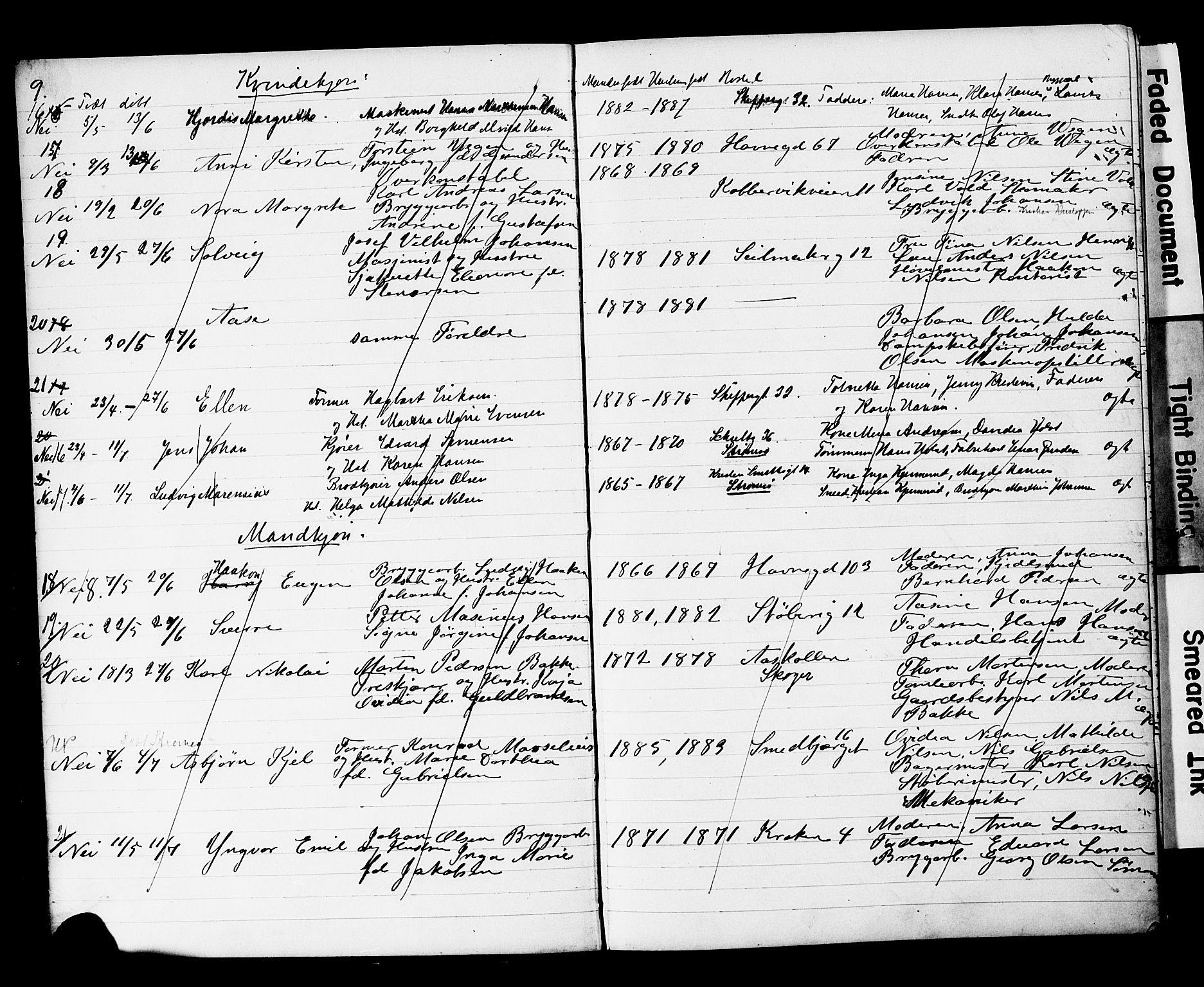 Strømsø kirkebøker, SAKO/A-246/Y/Yb/L0002: Parish register draft no. II 2, 1907-1915, p. 9