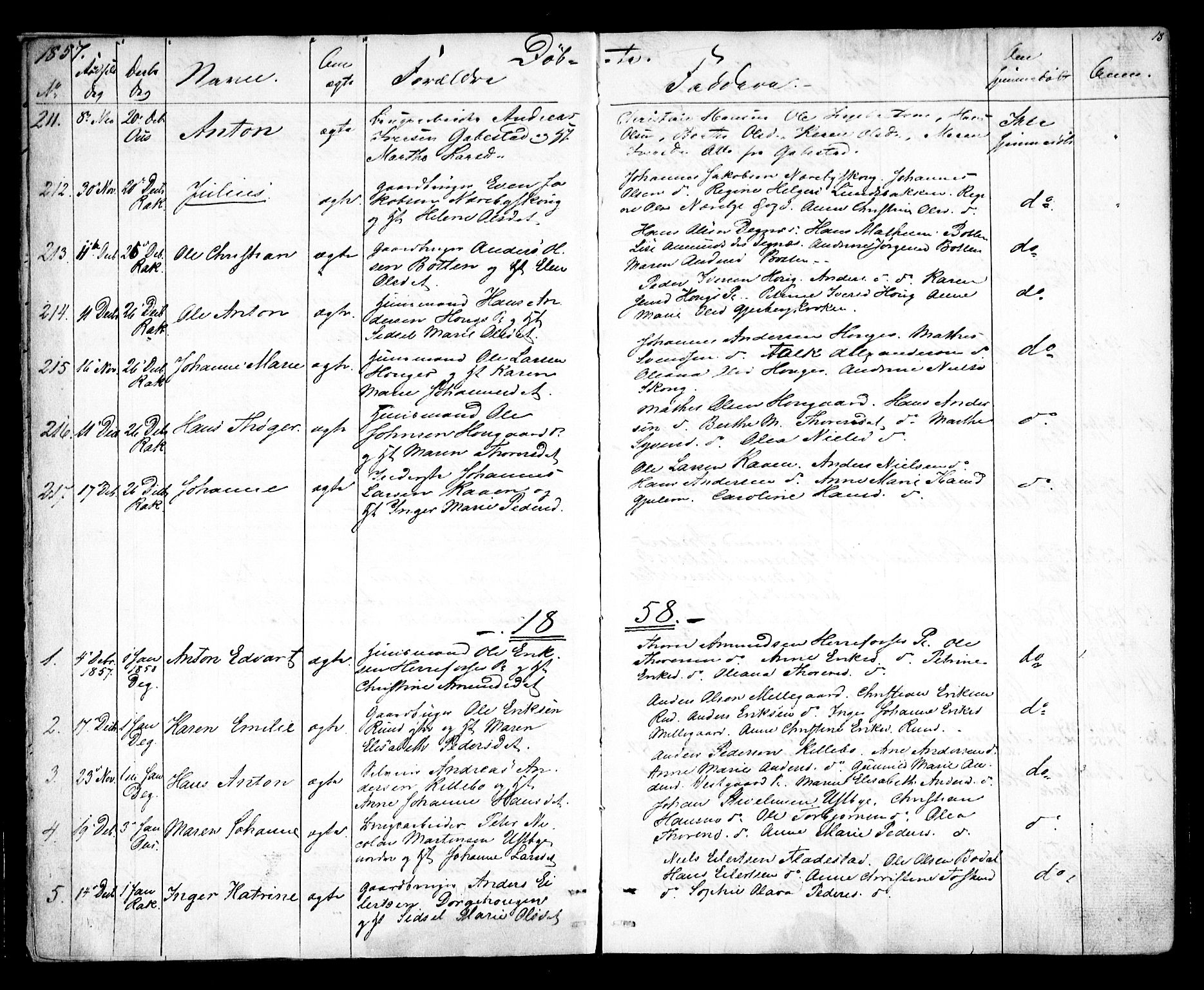 Rakkestad prestekontor Kirkebøker, AV/SAO-A-2008/F/Fa/L0010: Parish register (official) no. I 10, 1857-1861, p. 18