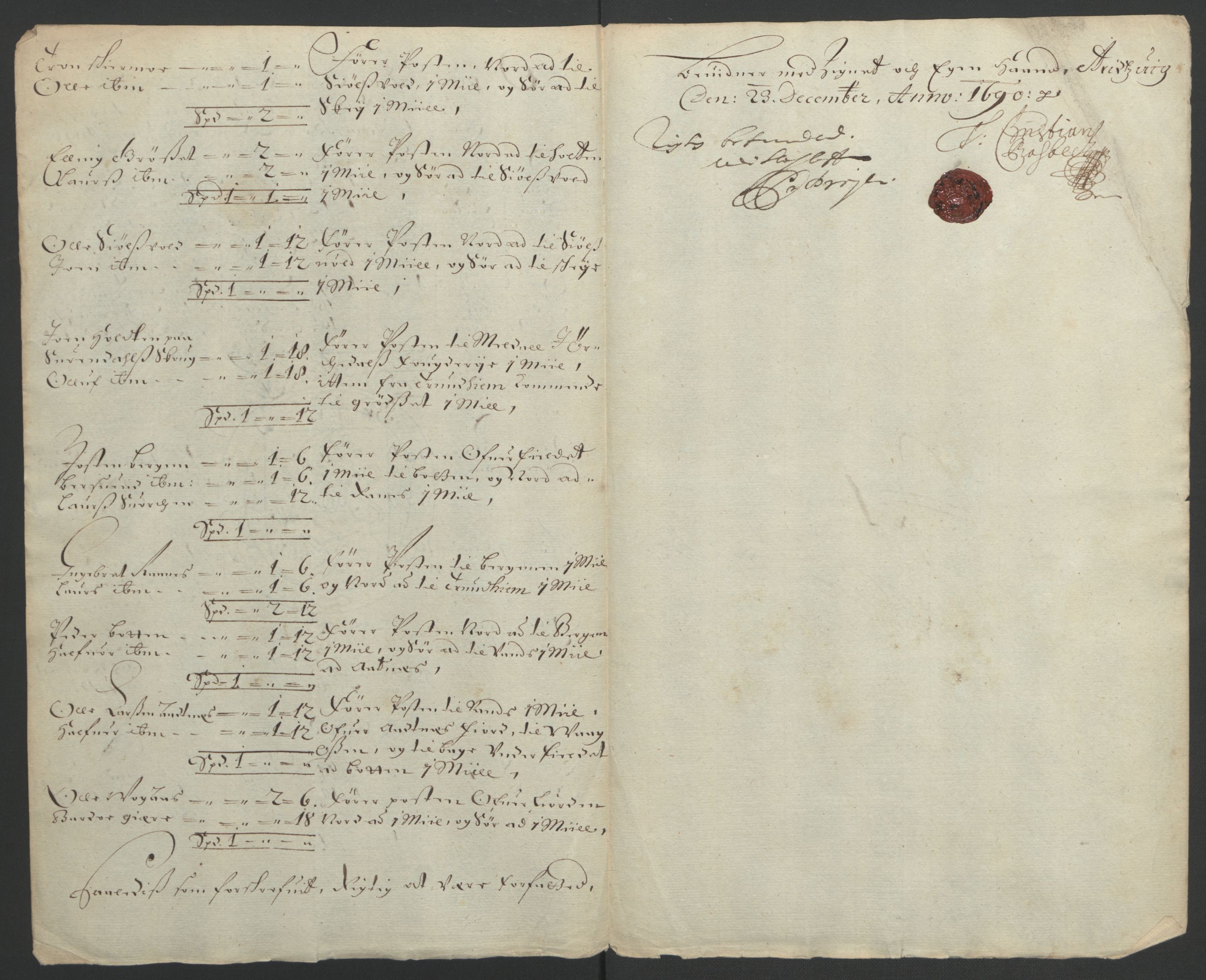 Rentekammeret inntil 1814, Reviderte regnskaper, Fogderegnskap, RA/EA-4092/R56/L3734: Fogderegnskap Nordmøre, 1690-1691, p. 210