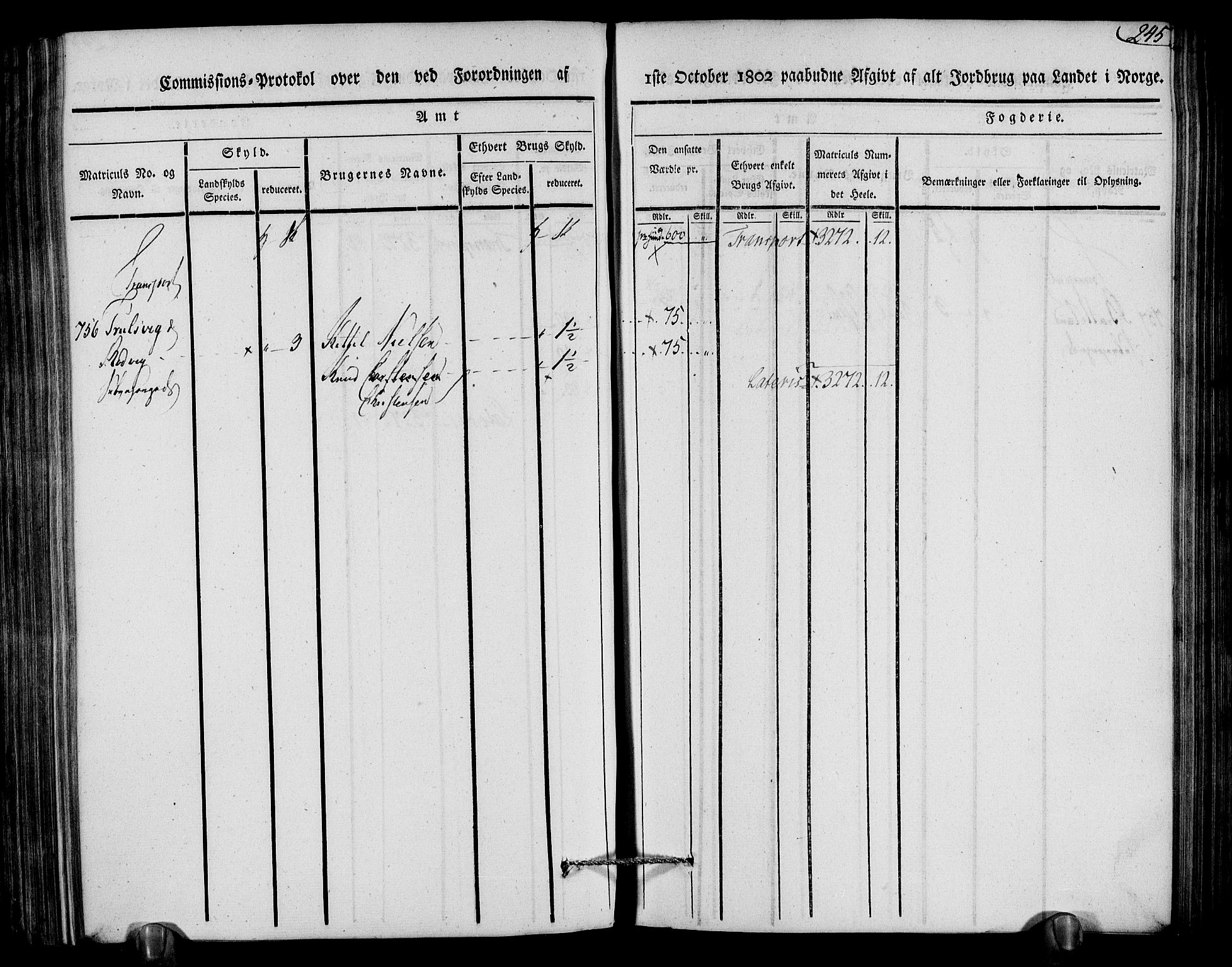 Rentekammeret inntil 1814, Realistisk ordnet avdeling, AV/RA-EA-4070/N/Ne/Nea/L0079: Nedenes fogderi. Kommisjonsprotokoll "Nr. 2", for Strengereid skipreide, 1803, p. 236