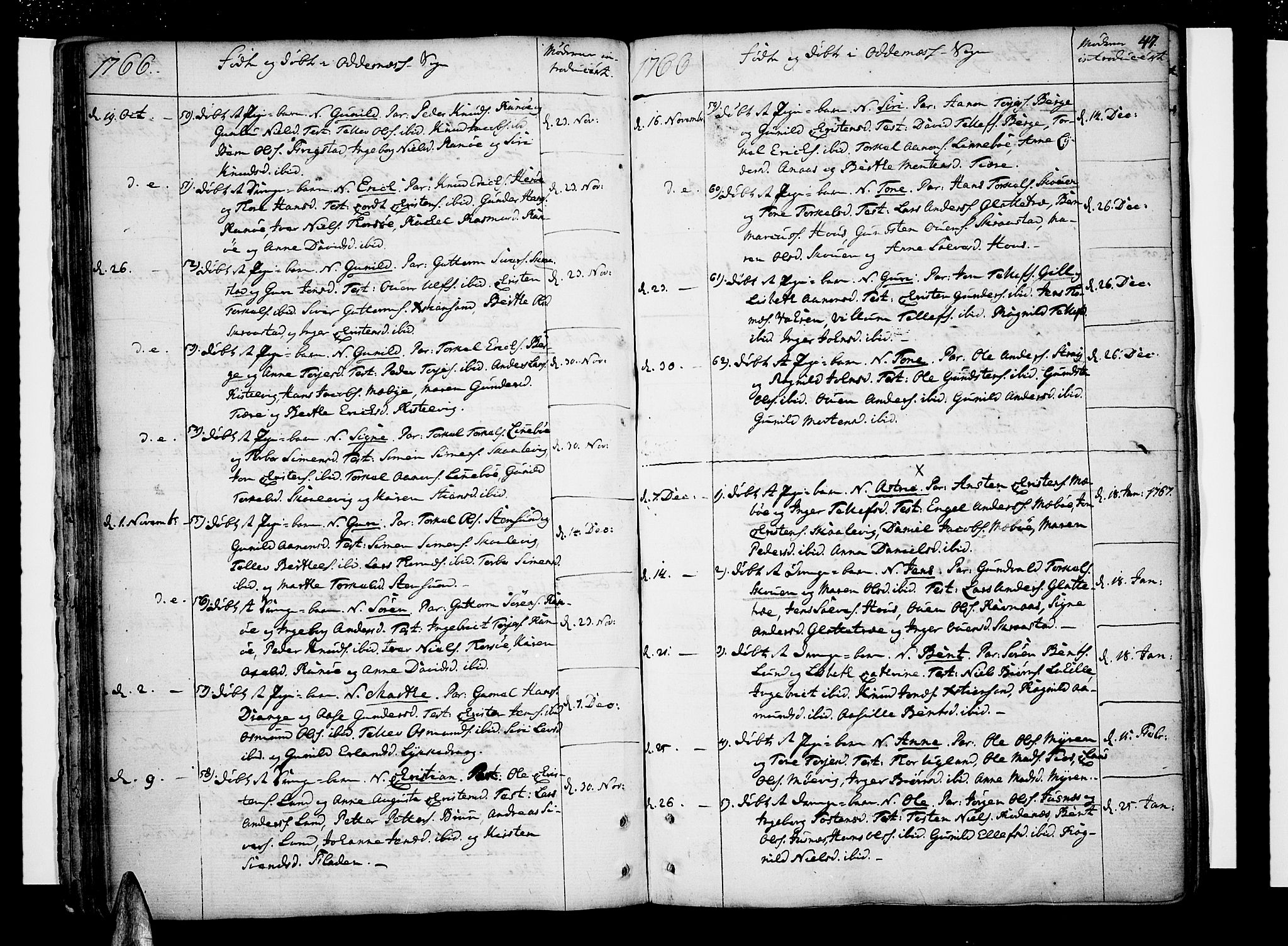 Oddernes sokneprestkontor, AV/SAK-1111-0033/F/Fa/Faa/L0004: Parish register (official) no. A 4, 1764-1820, p. 47