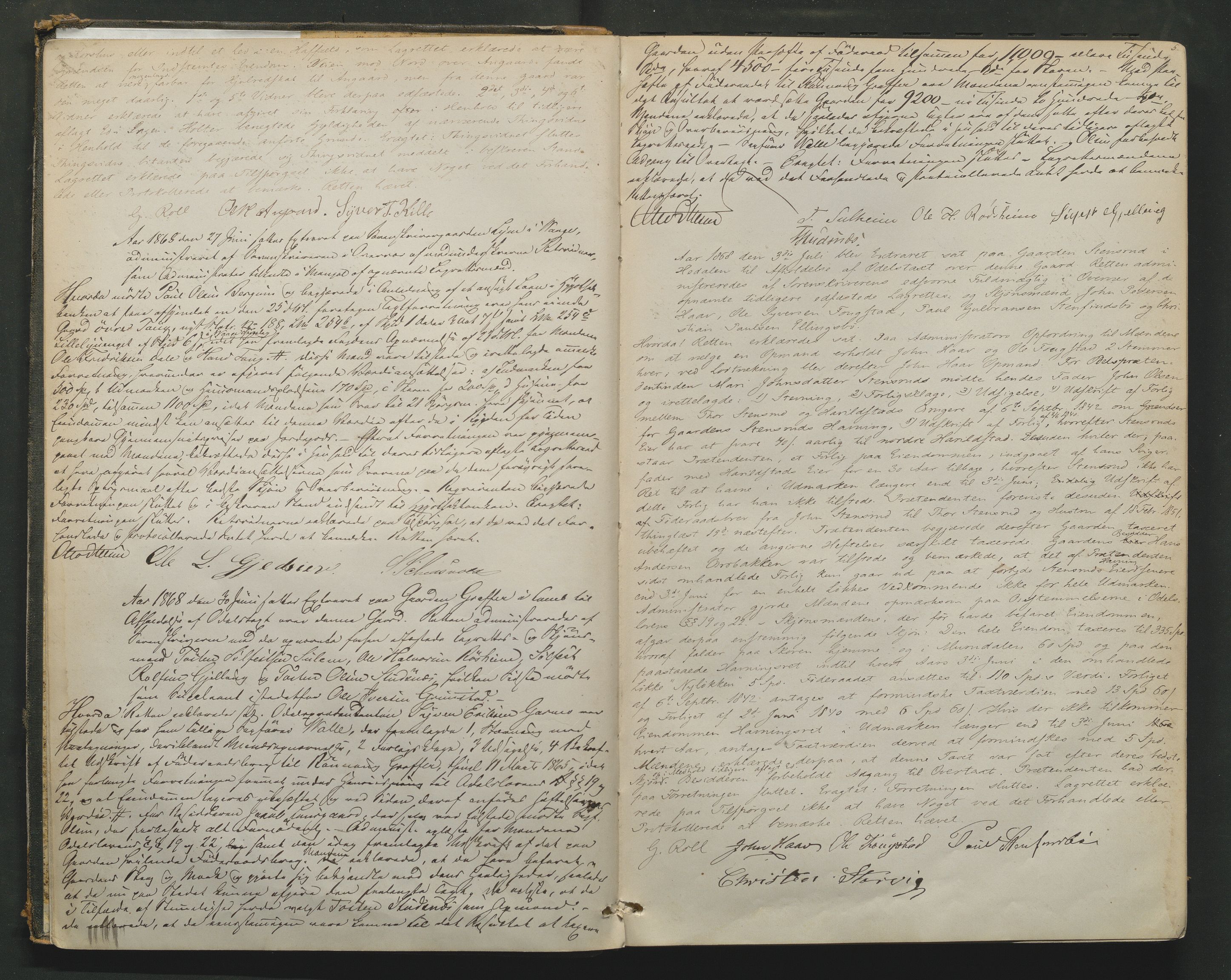 Nord-Gudbrandsdal tingrett, AV/SAH-TING-002/G/Gc/Gcb/L0003: Ekstrarettsprotokoll for åstedssaker, 1867-1876, p. 4b-5a