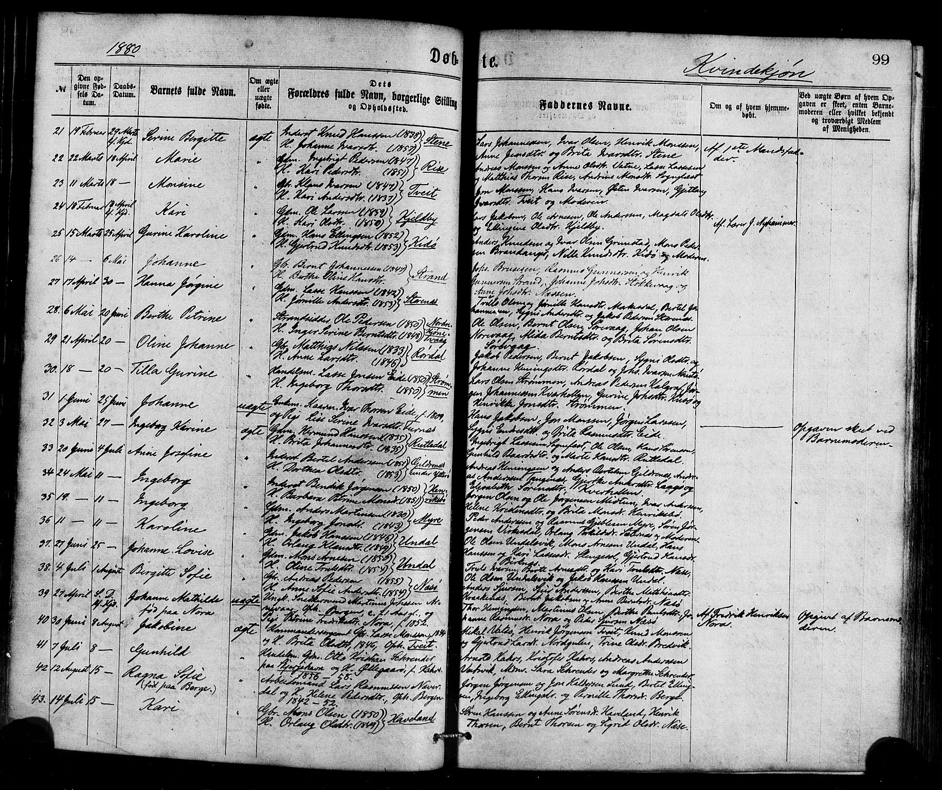 Gulen sokneprestembete, AV/SAB-A-80201/H/Haa/Haaa/L0023: Parish register (official) no. A 23, 1870-1880, p. 99