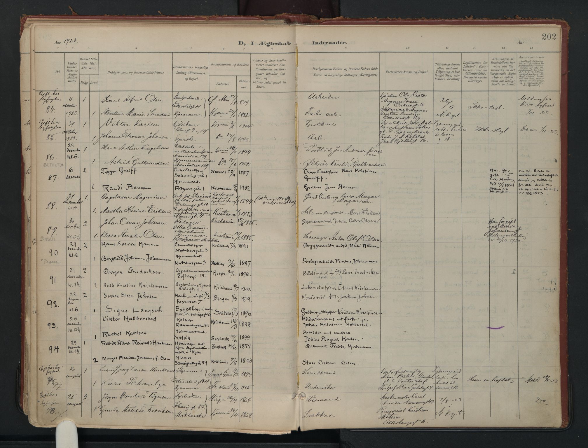 Vålerengen prestekontor Kirkebøker, AV/SAO-A-10878/F/Fa/L0002: Parish register (official) no. 2, 1899-1924, p. 202