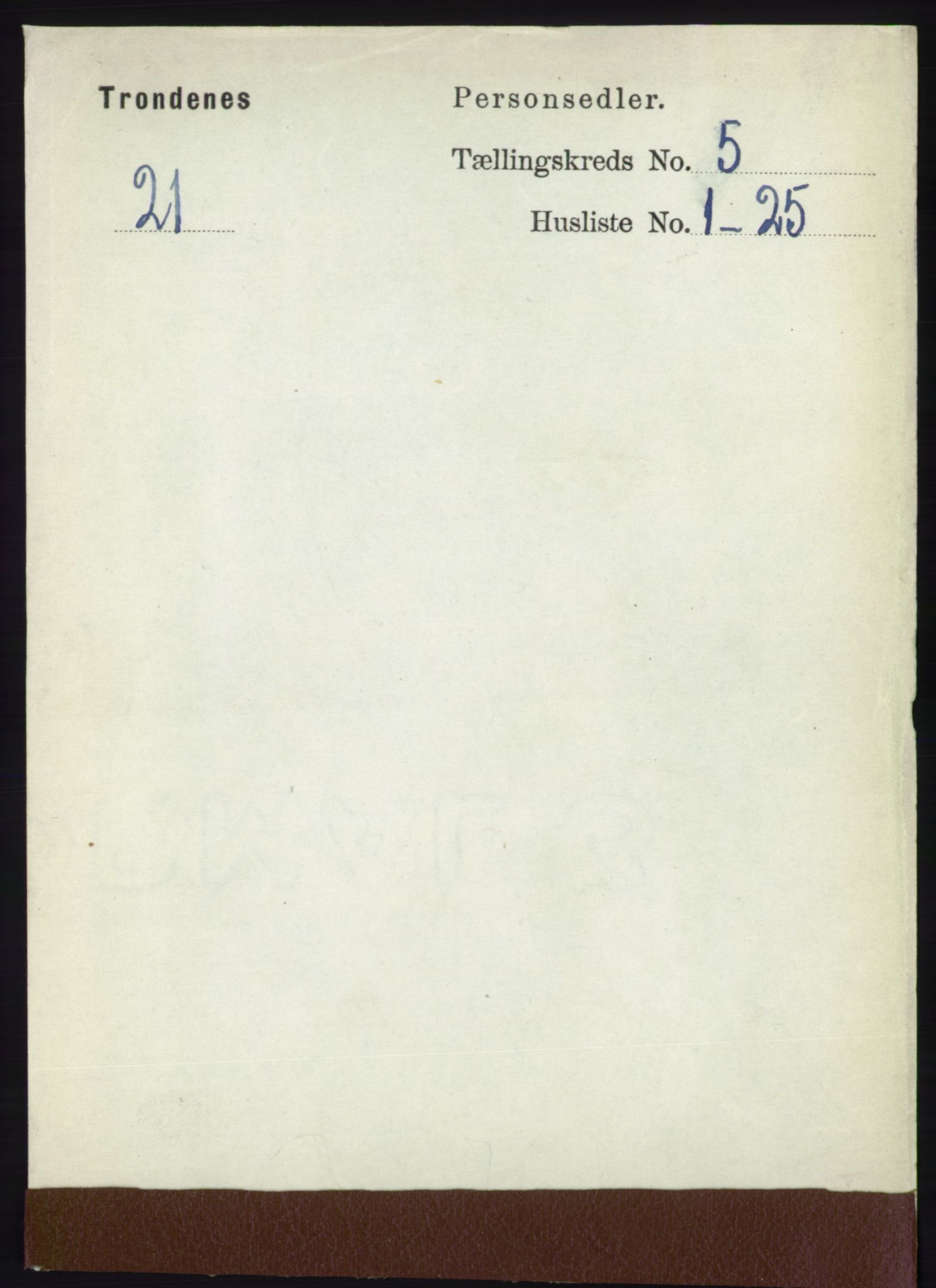 RA, 1891 census for 1914 Trondenes, 1891, p. 2822