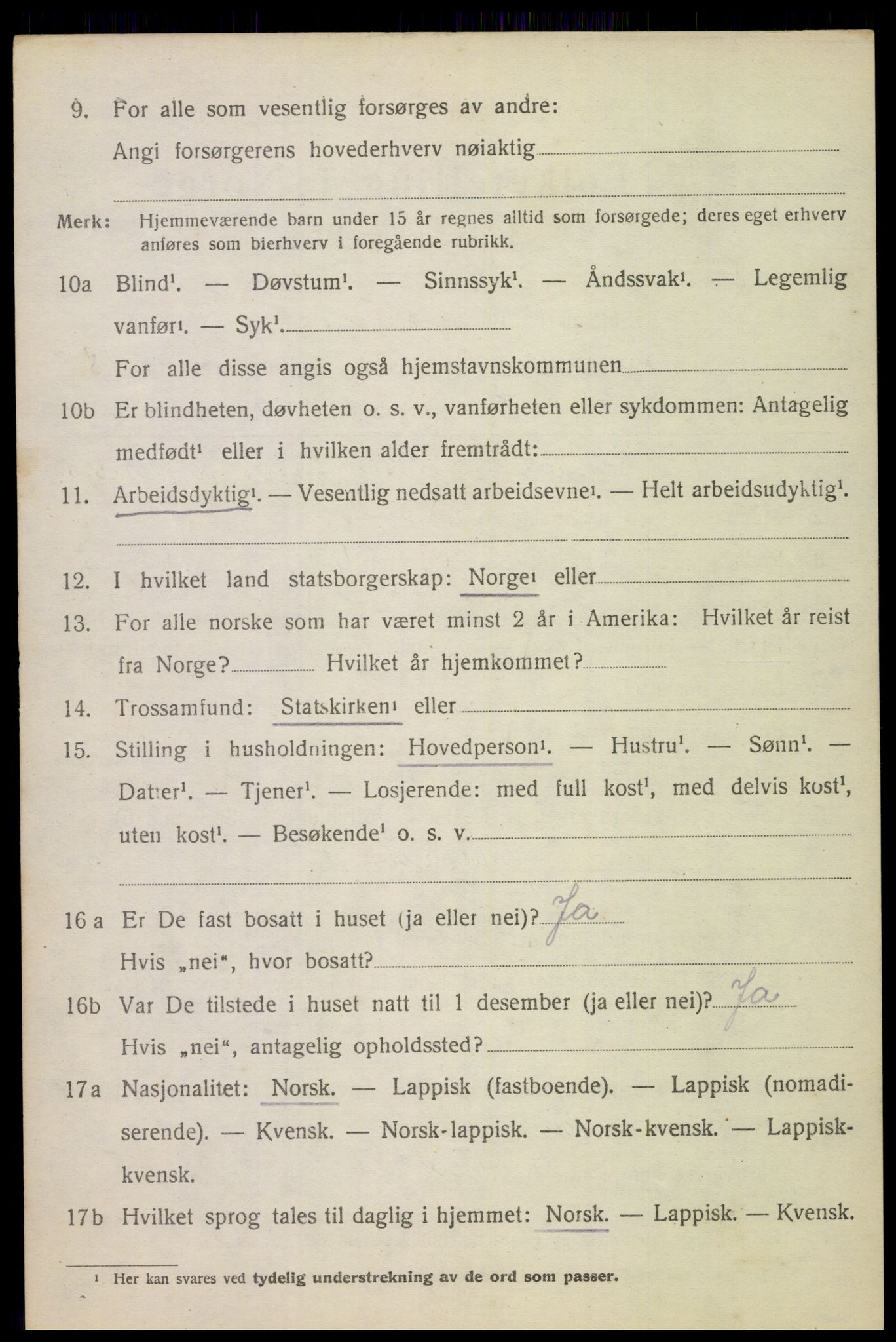 SAT, 1920 census for Ankenes, 1920, p. 7936