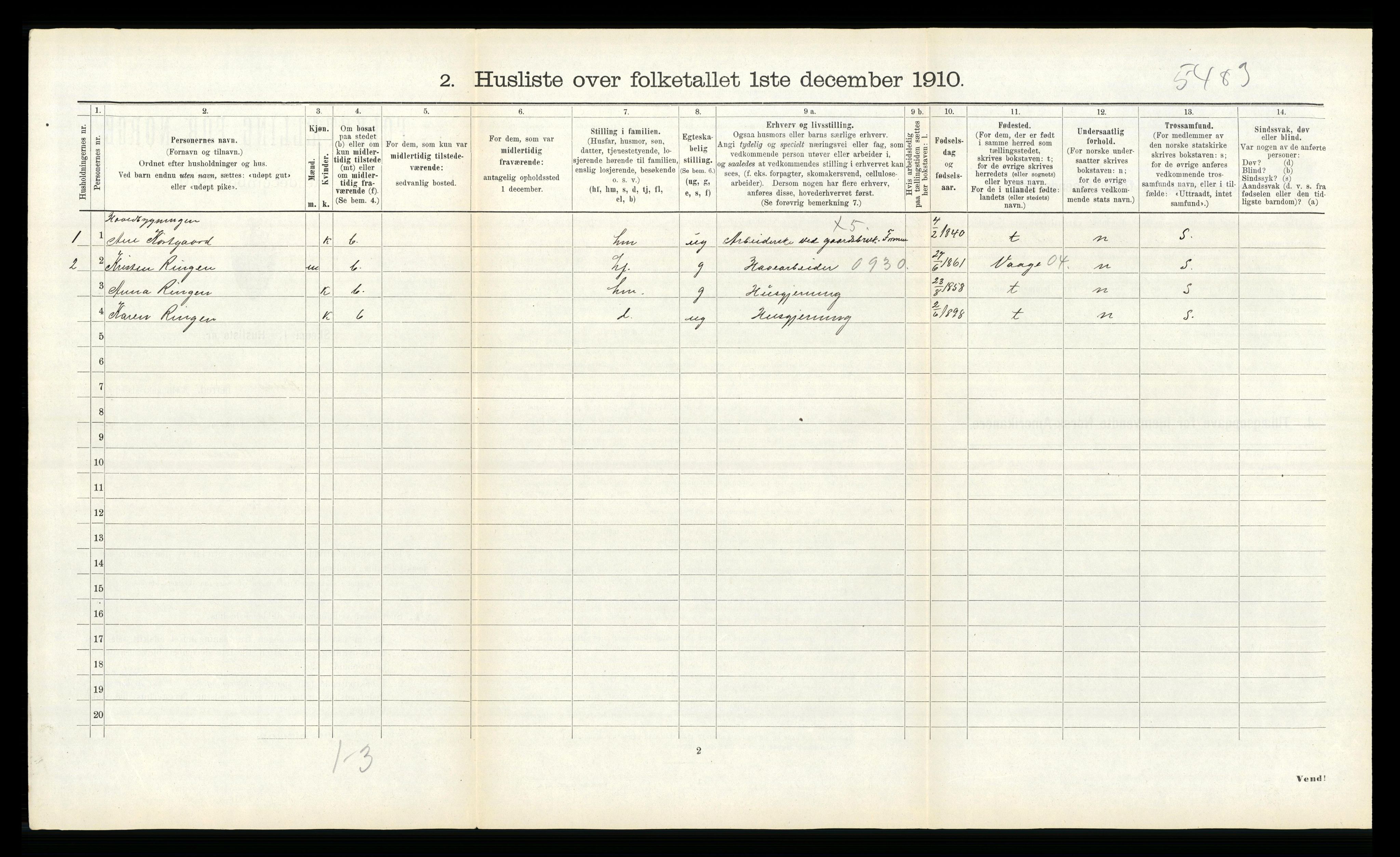 RA, 1910 census for Bolsøy, 1910, p. 178