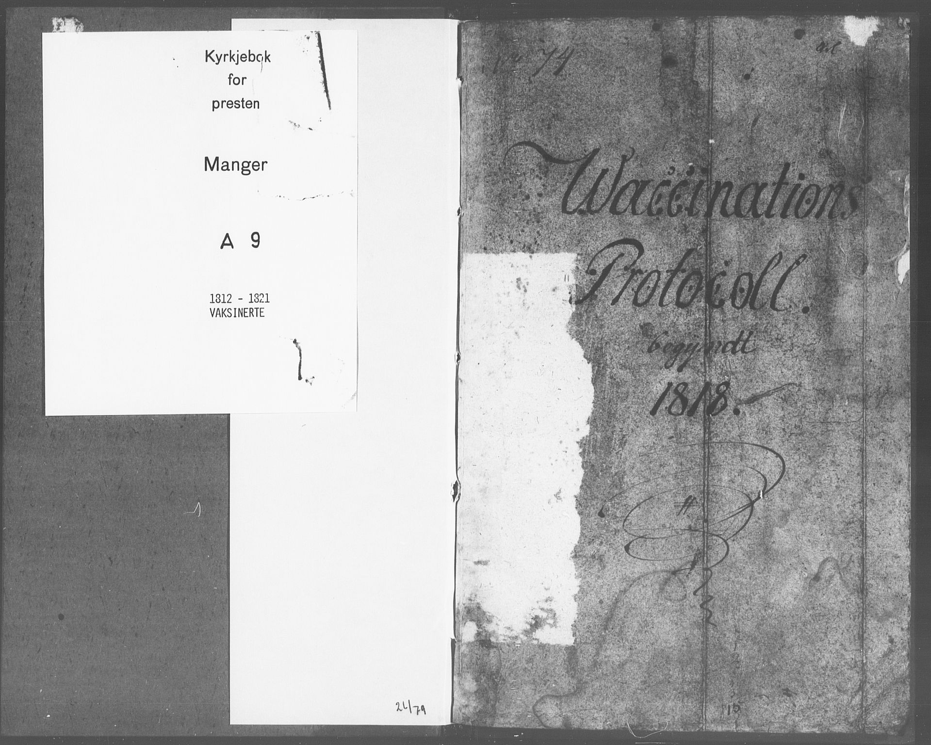 Manger sokneprestembete, SAB/A-76801/H/Haa: Parish register (official) no. A 9, 1812-1821
