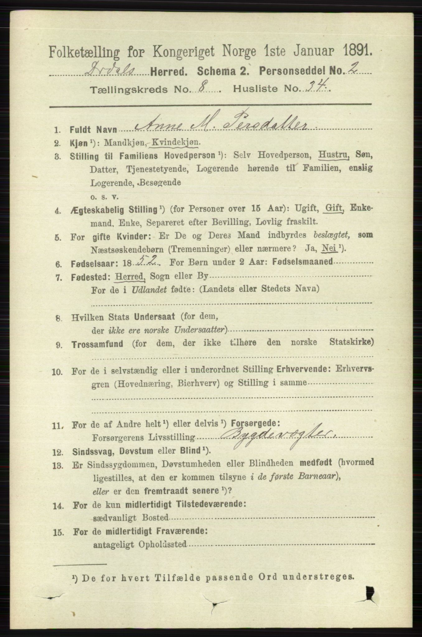 RA, 1891 census for 0817 Drangedal, 1891, p. 2874