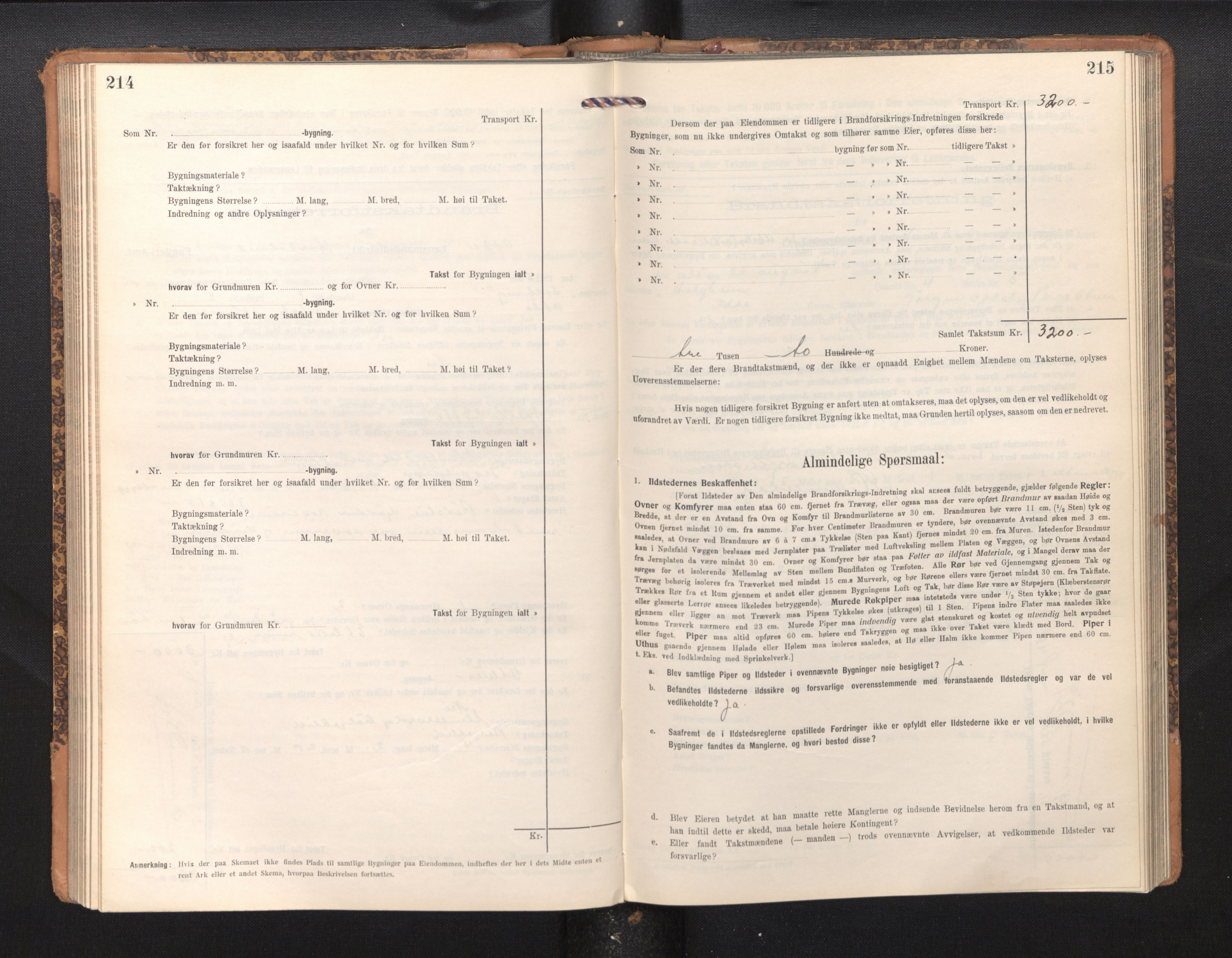 Lensmannen i Odda, AV/SAB-A-34001/0012/L0003: Branntakstprotokoll, skjematakst, 1916-1948, p. 214-215