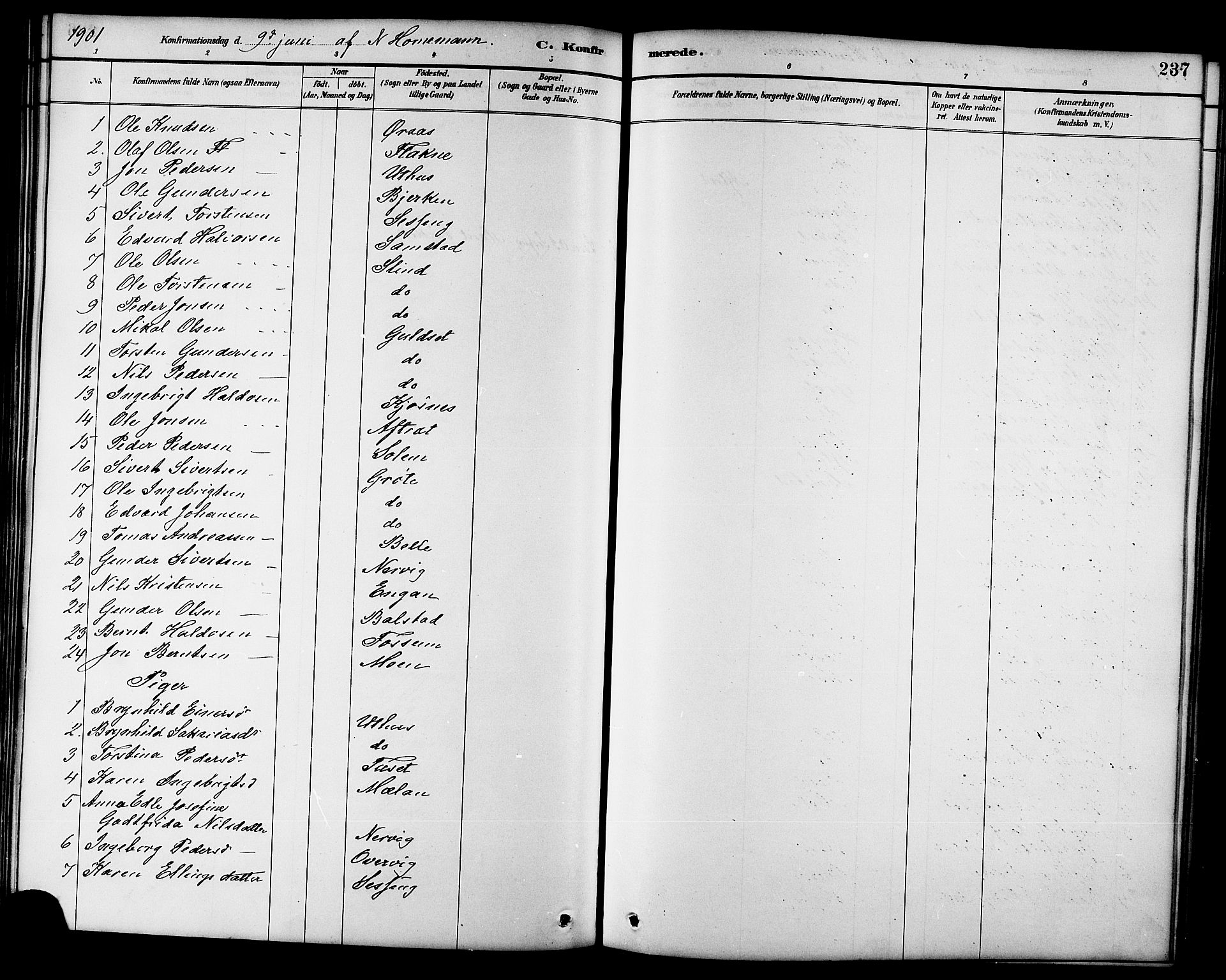 Ministerialprotokoller, klokkerbøker og fødselsregistre - Sør-Trøndelag, SAT/A-1456/695/L1157: Parish register (copy) no. 695C08, 1889-1913, p. 237