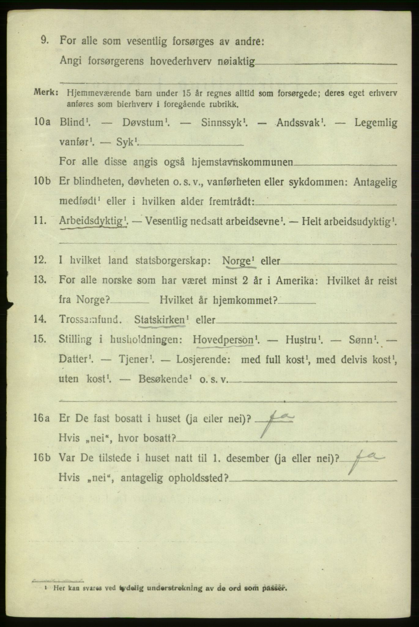 SAB, 1920 census for Ølen, 1920, p. 1562