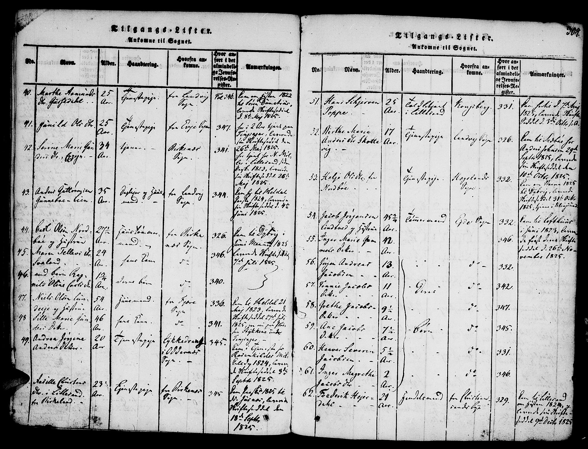 Vestre Moland sokneprestkontor, AV/SAK-1111-0046/F/Fa/Fab/L0003: Parish register (official) no. A 3, 1816-1843, p. 304