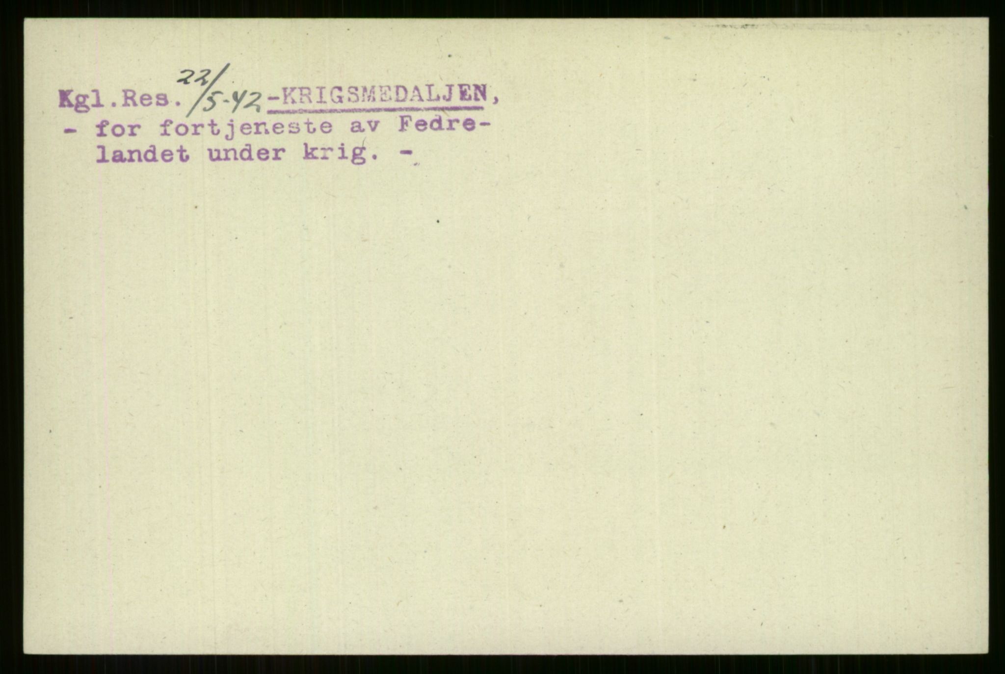 Direktoratet for sjømenn, AV/RA-S-3545/G/Gi/L0004: Kartotek over krigsdekorasjoner tildelt nordmenn under krigen, 1940-1945, p. 740