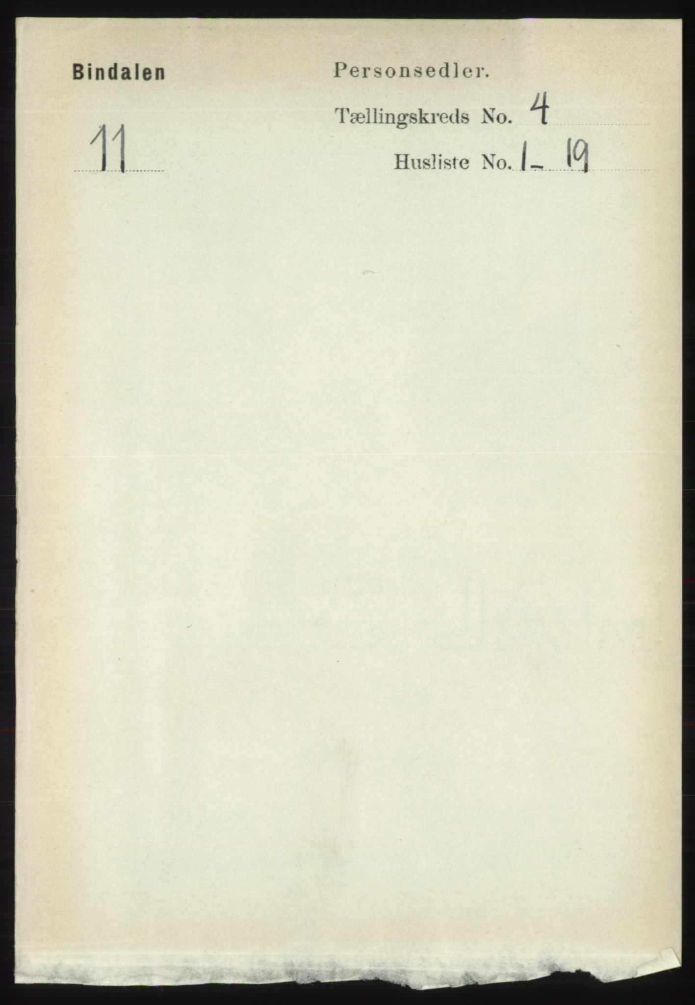 RA, 1891 census for 1811 Bindal, 1891, p. 1034