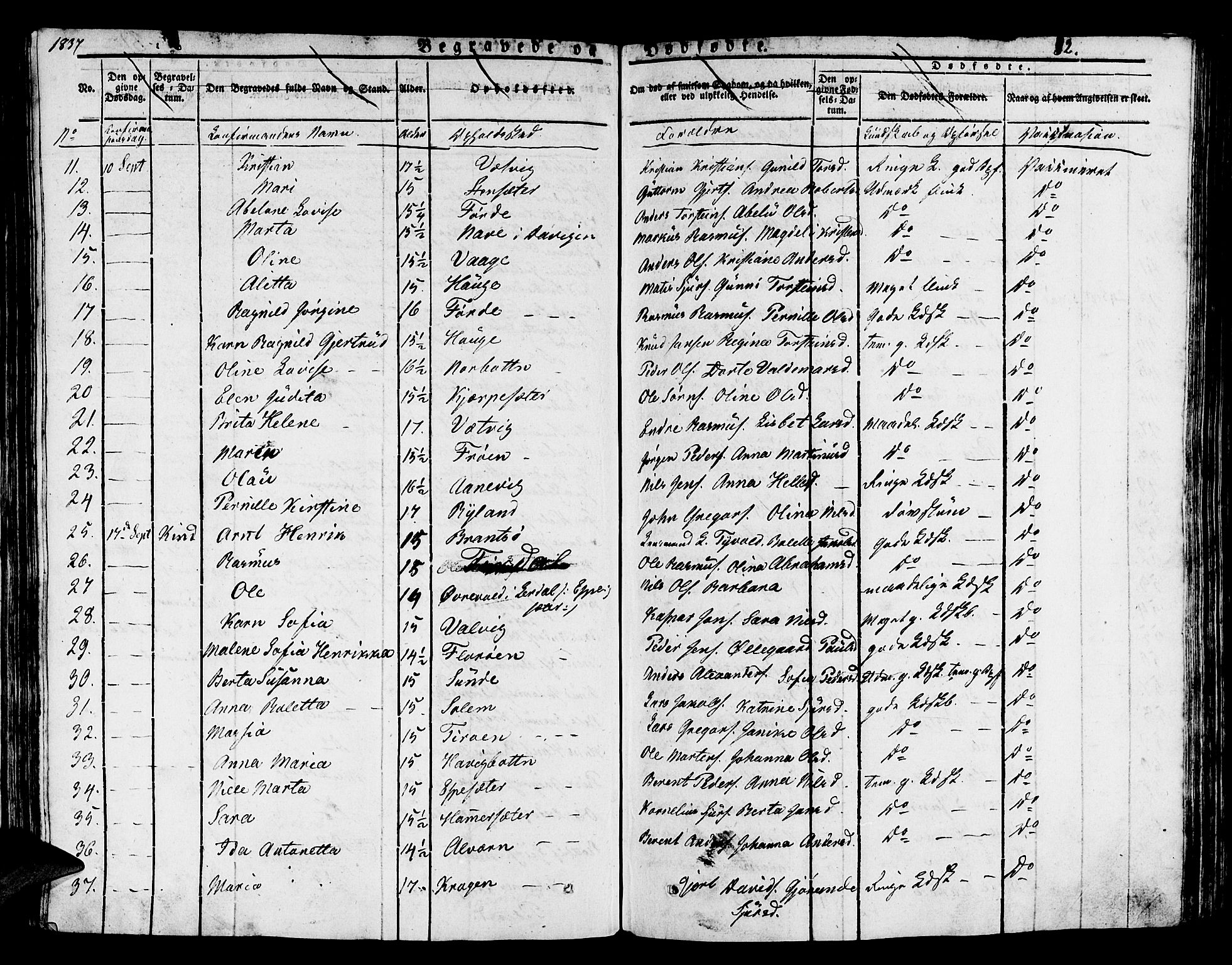 Kinn sokneprestembete, AV/SAB-A-80801/H/Haa/Haaa/L0004/0002: Parish register (official) no. A 4II, 1822-1840, p. 82