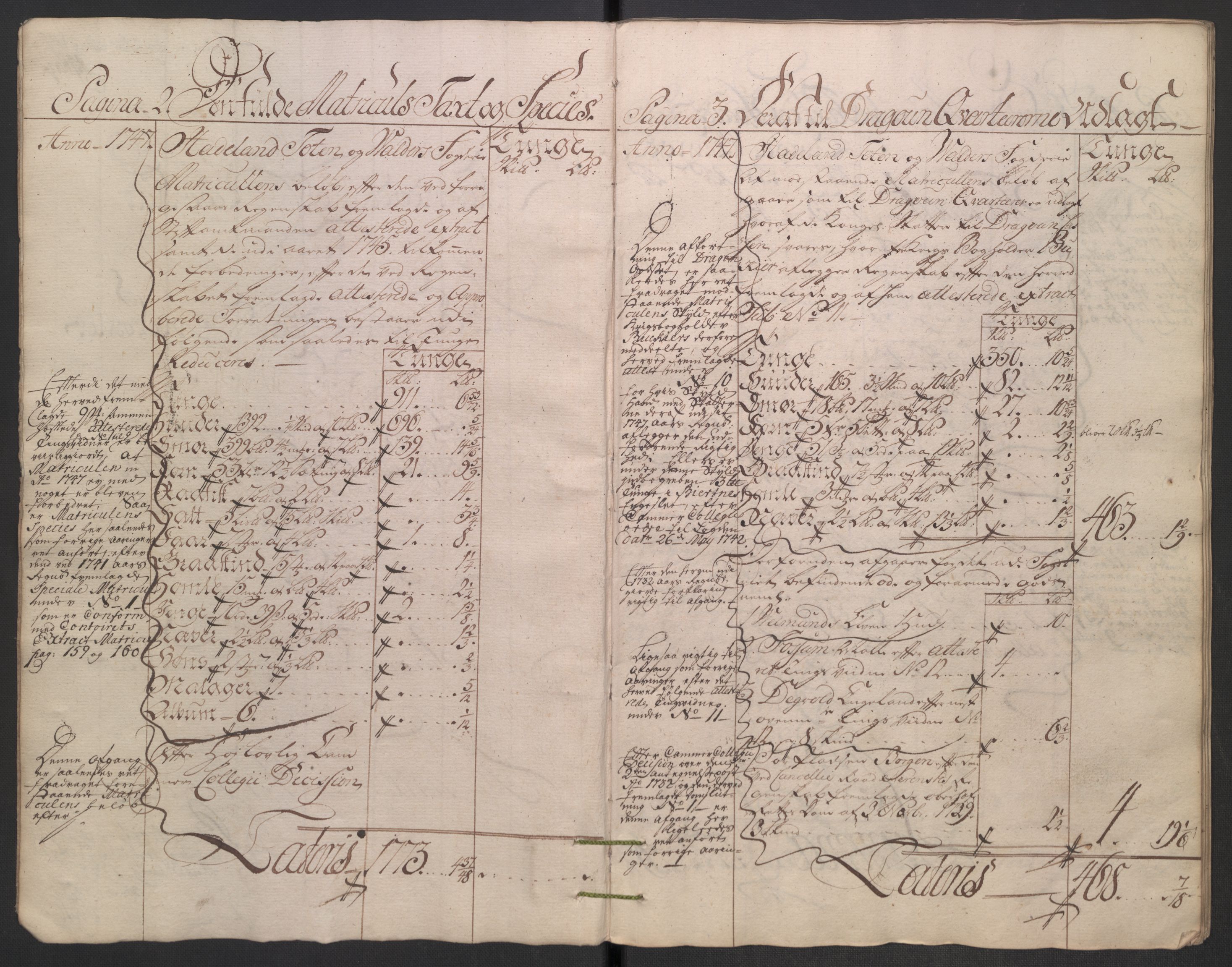 Rentekammeret inntil 1814, Reviderte regnskaper, Fogderegnskap, AV/RA-EA-4092/R18/L1346: Fogderegnskap Hadeland, Toten og Valdres, 1747-1748, p. 4