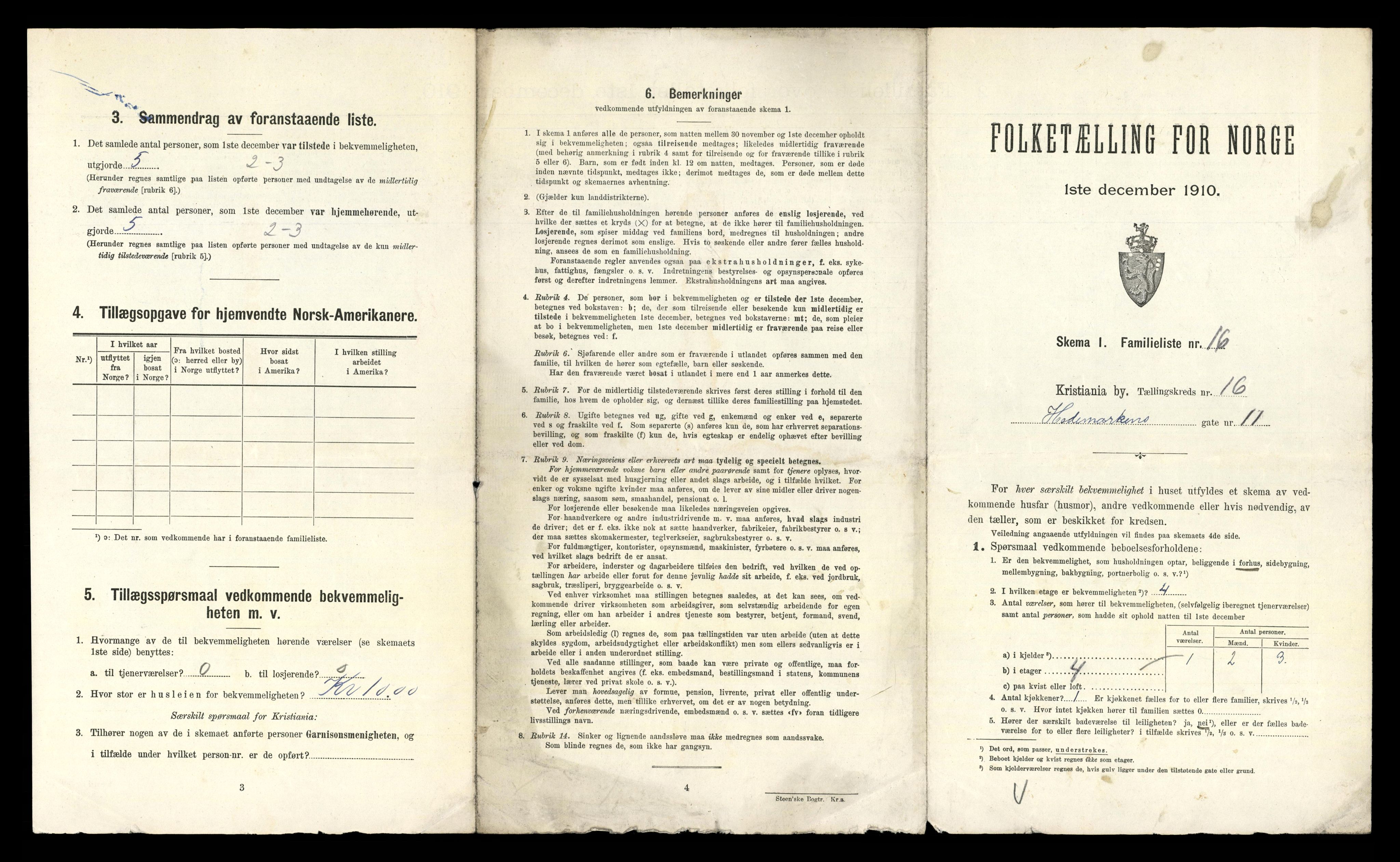 RA, 1910 census for Kristiania, 1910, p. 35809