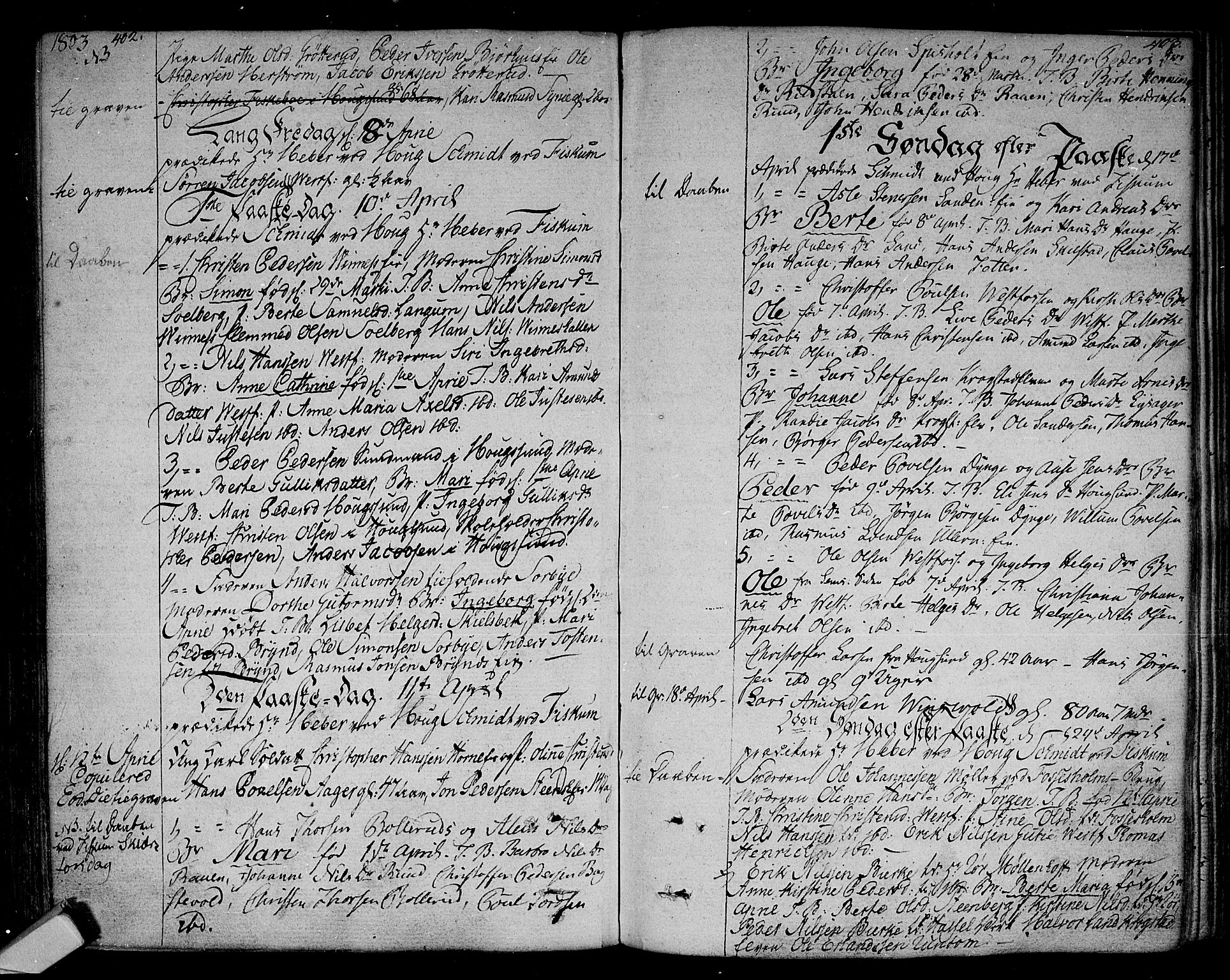 Eiker kirkebøker, AV/SAKO-A-4/F/Fa/L0009: Parish register (official) no. I 9, 1789-1806, p. 402-403