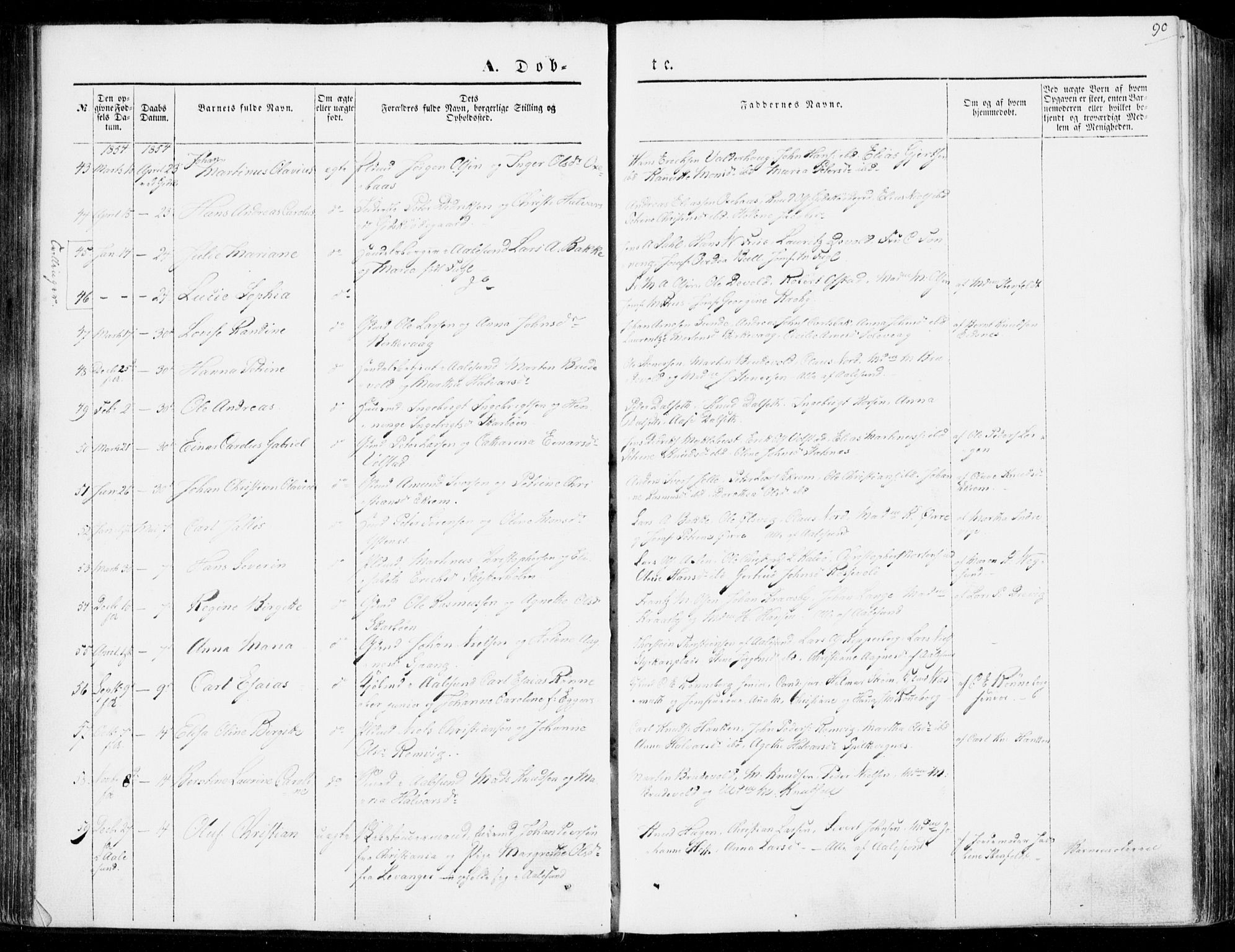 Ministerialprotokoller, klokkerbøker og fødselsregistre - Møre og Romsdal, AV/SAT-A-1454/528/L0397: Parish register (official) no. 528A08, 1848-1858, p. 90
