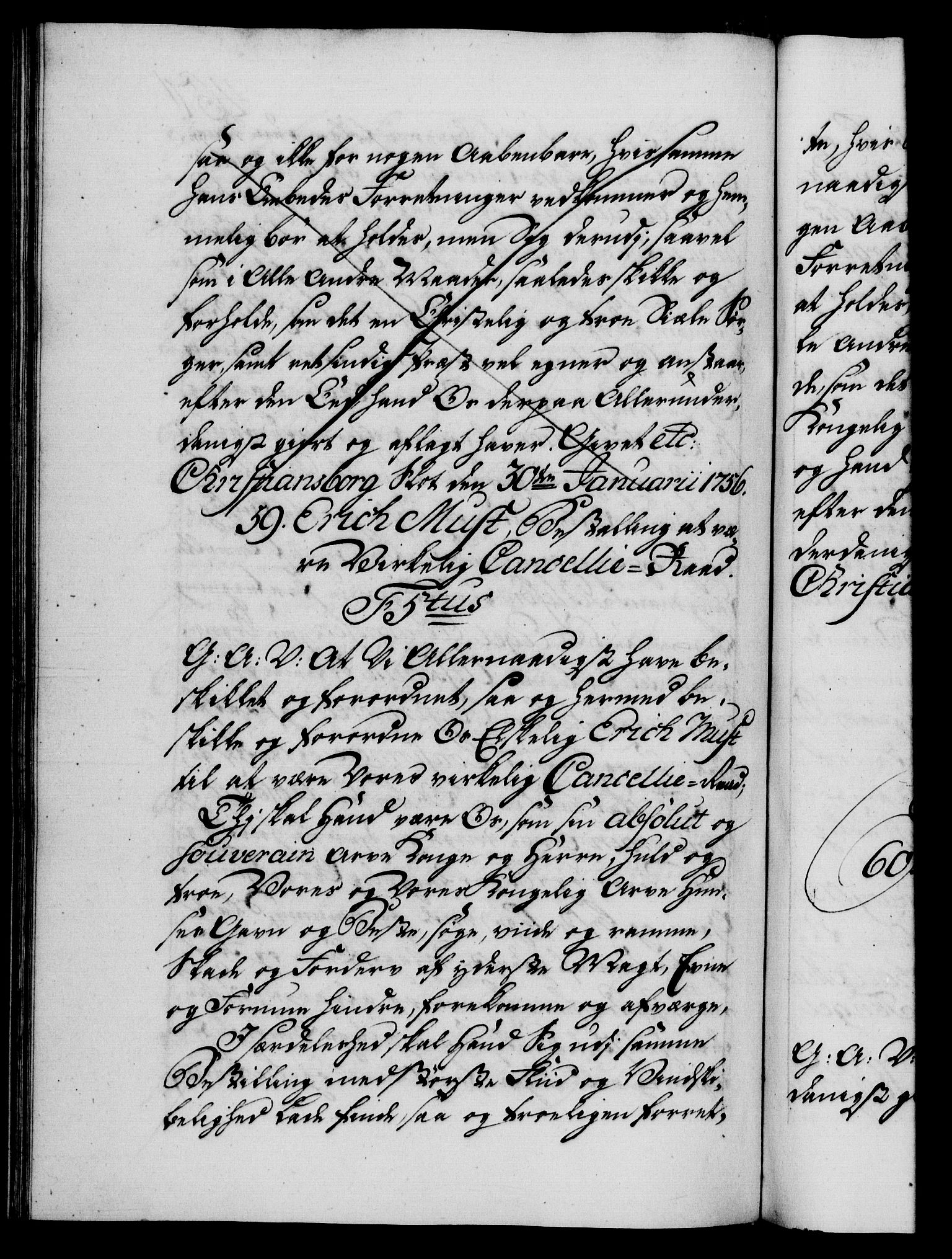 Danske Kanselli 1572-1799, AV/RA-EA-3023/F/Fc/Fca/Fcaa/L0039: Norske registre, 1755-1756, p. 467b