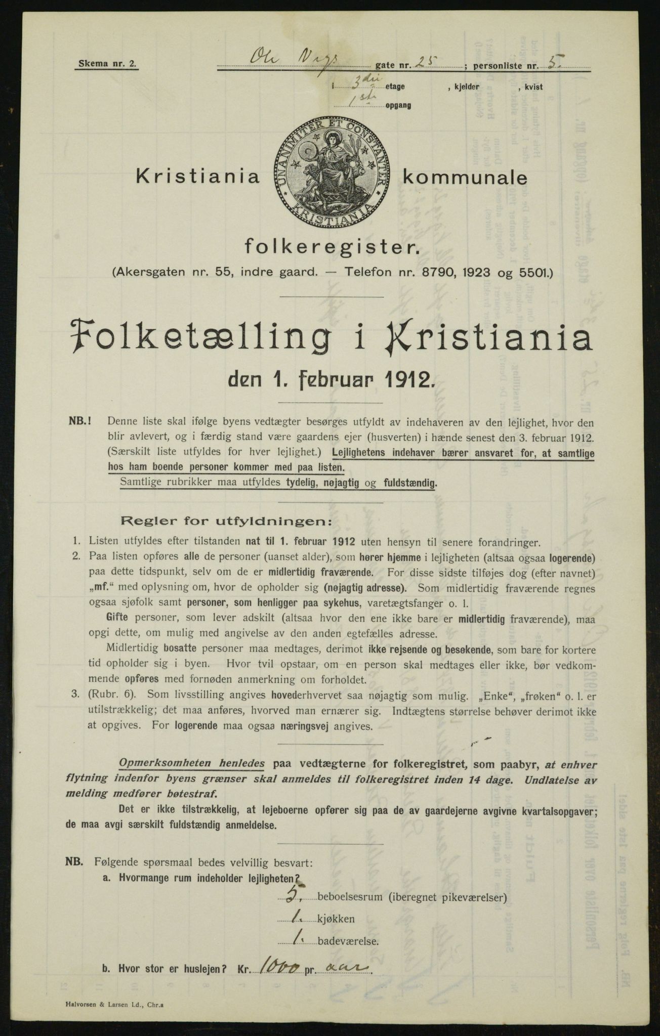 OBA, Municipal Census 1912 for Kristiania, 1912, p. 76288