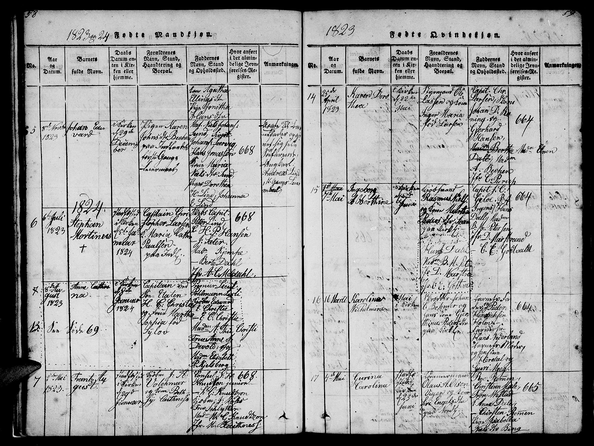 Ministerialprotokoller, klokkerbøker og fødselsregistre - Møre og Romsdal, SAT/A-1454/572/L0856: Parish register (copy) no. 572C01, 1819-1832, p. 58-59