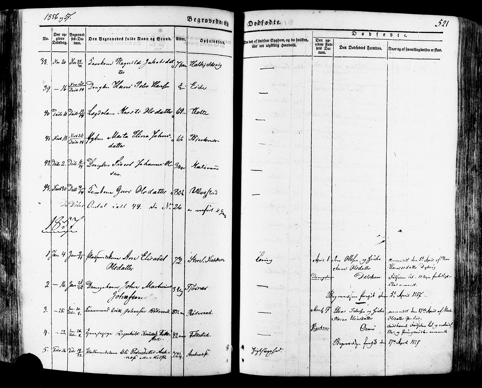 Ministerialprotokoller, klokkerbøker og fødselsregistre - Møre og Romsdal, SAT/A-1454/511/L0140: Parish register (official) no. 511A07, 1851-1878, p. 521