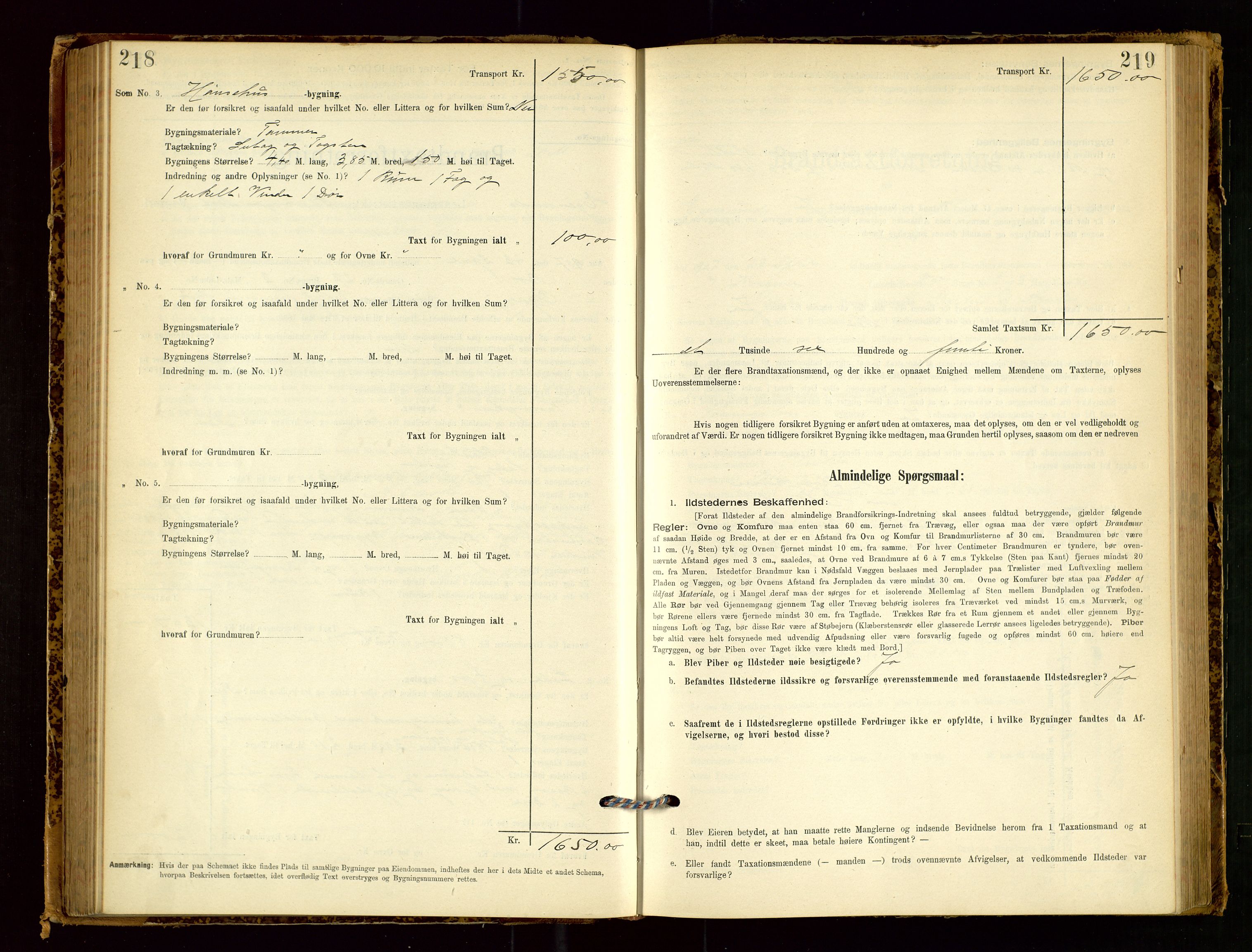 Eigersund lensmannskontor, AV/SAST-A-100171/Gob/L0001: Skjemaprotokoll, 1894-1909, p. 218-219