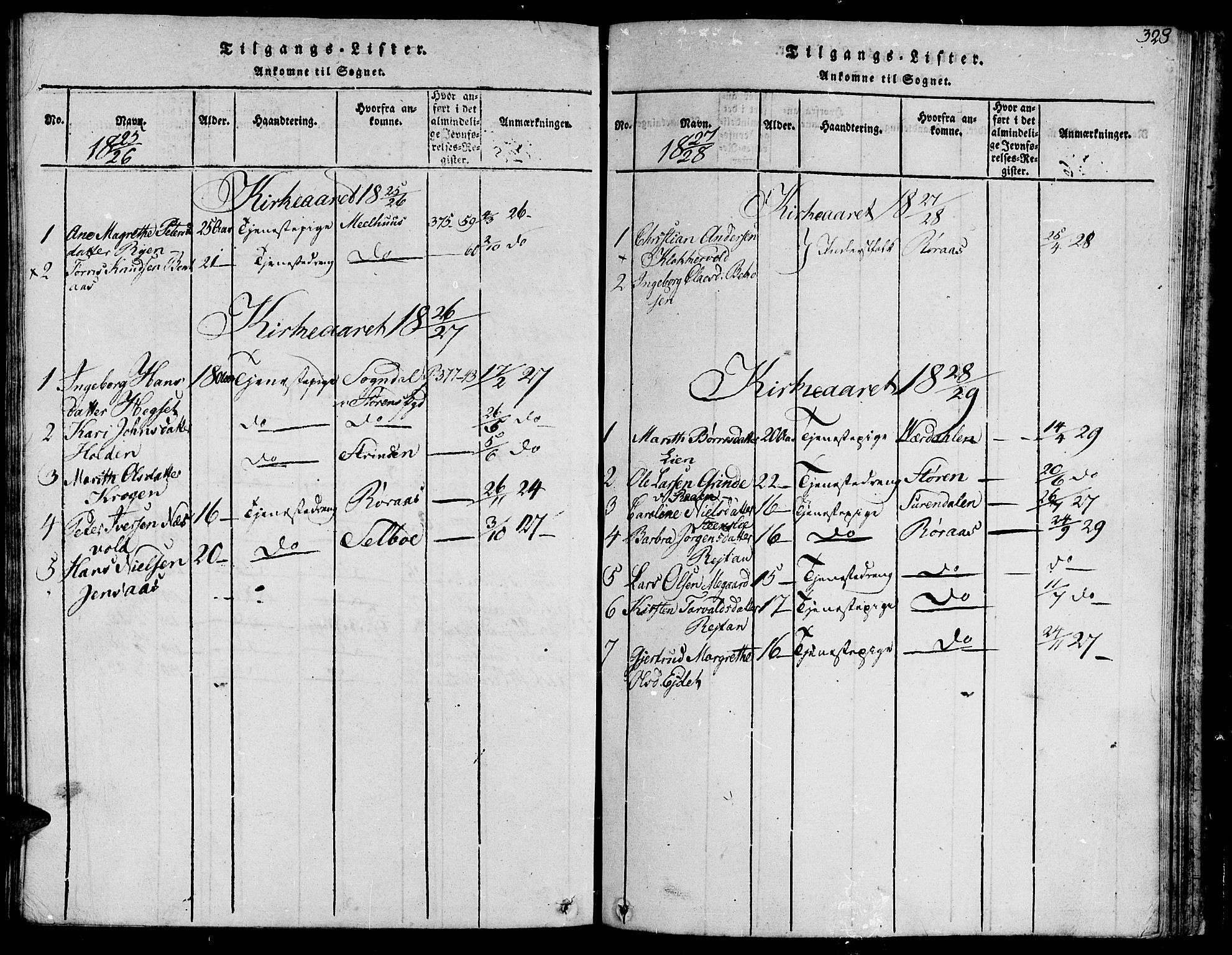 Ministerialprotokoller, klokkerbøker og fødselsregistre - Sør-Trøndelag, SAT/A-1456/685/L0956: Parish register (official) no. 685A03 /3, 1817-1829, p. 328