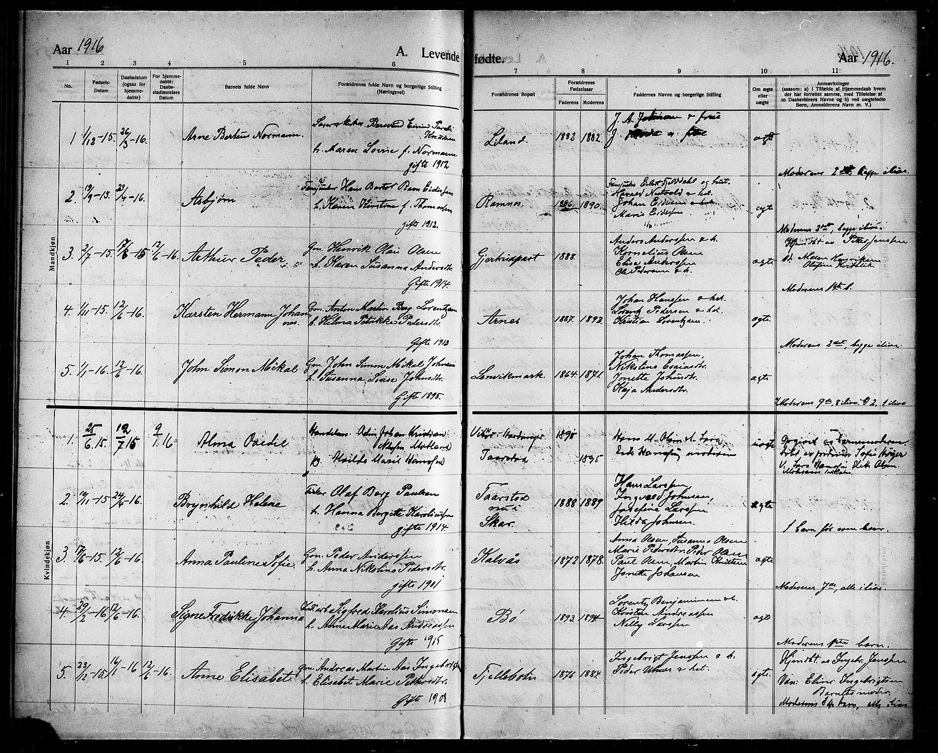 Ministerialprotokoller, klokkerbøker og fødselsregistre - Nordland, AV/SAT-A-1459/863/L0916: Parish register (copy) no. 863C06, 1907-1921