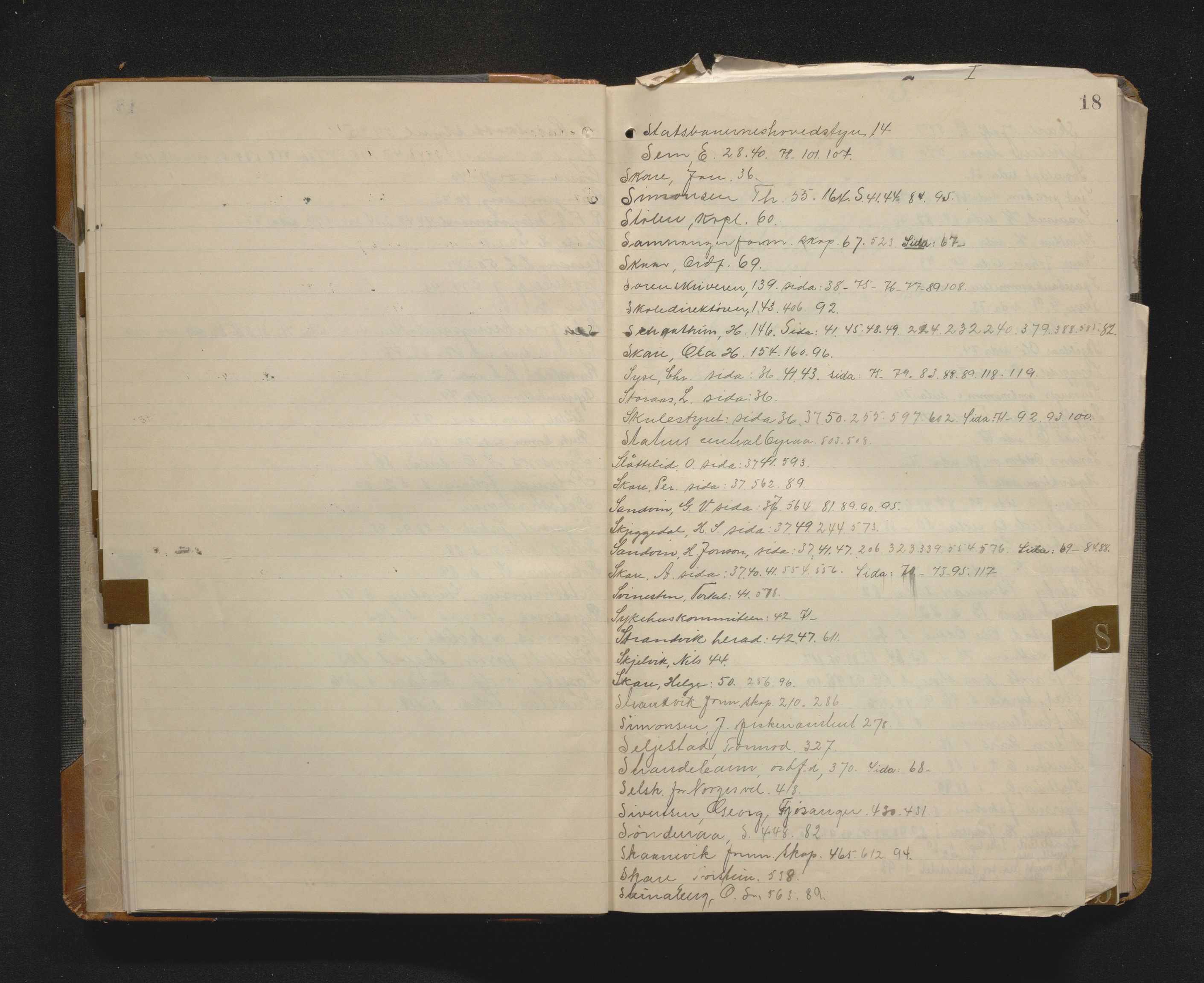 Odda kommune. Formannskapet, IKAH/1228-021/C/Ca/L0003: Postjournal, utgåande skriv, 1914-1918