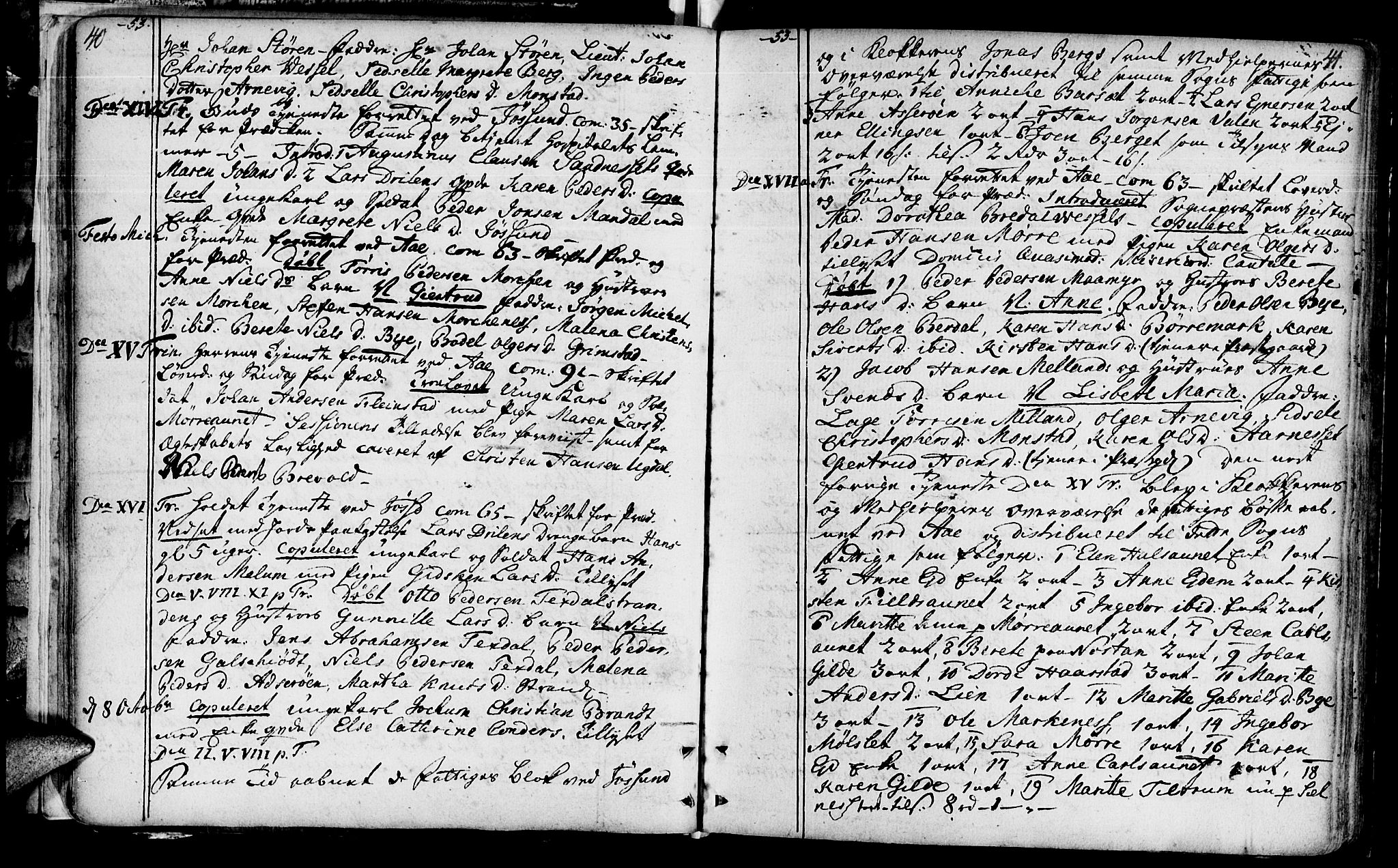 Ministerialprotokoller, klokkerbøker og fødselsregistre - Sør-Trøndelag, AV/SAT-A-1456/655/L0672: Parish register (official) no. 655A01, 1750-1779, p. 40-41