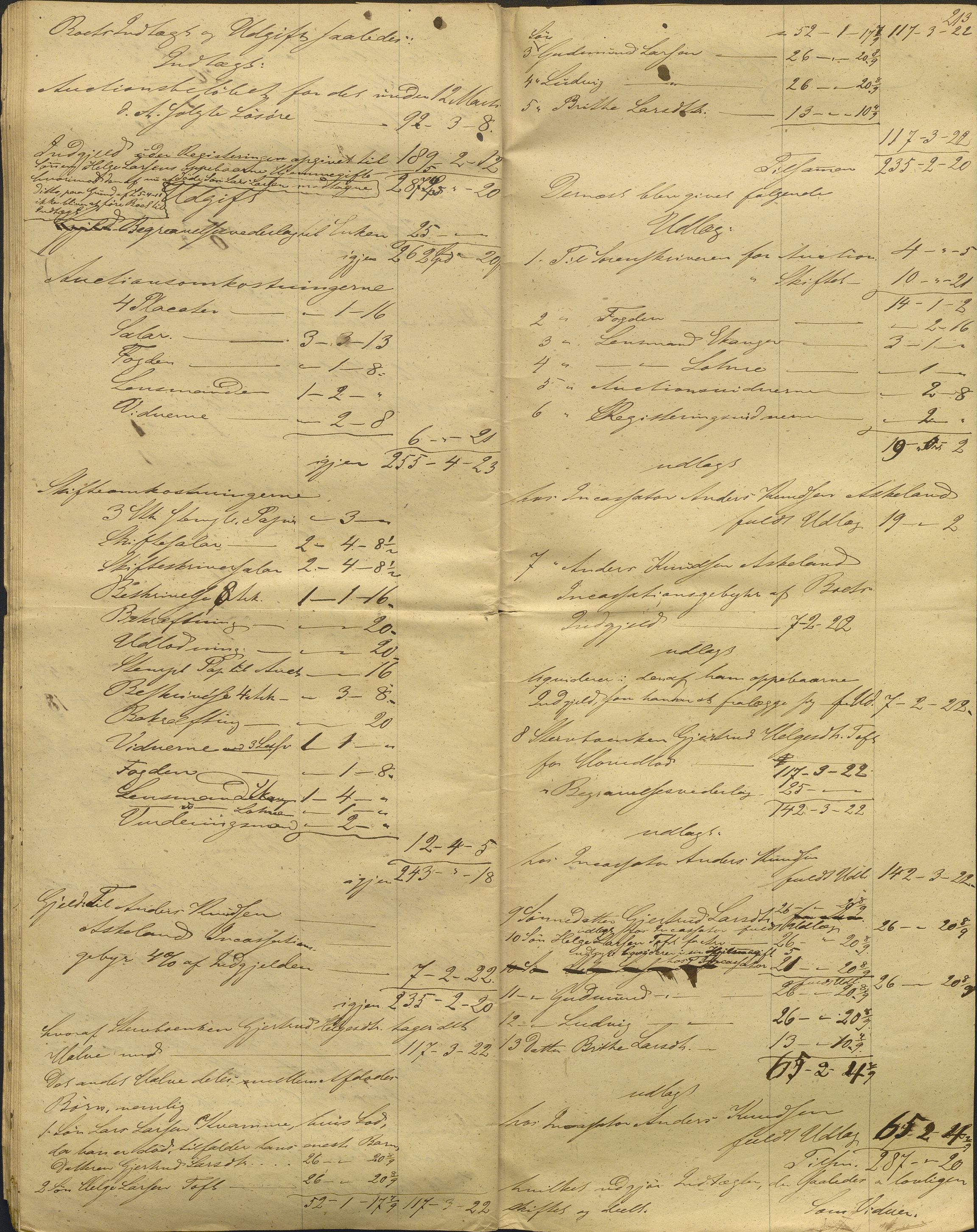 Nordhordland sorenskrivar, AV/SAB-A-2901/1/H/Hd/Hdb/L0001: Konsept til utlodningar, 1850-1852, p. 237