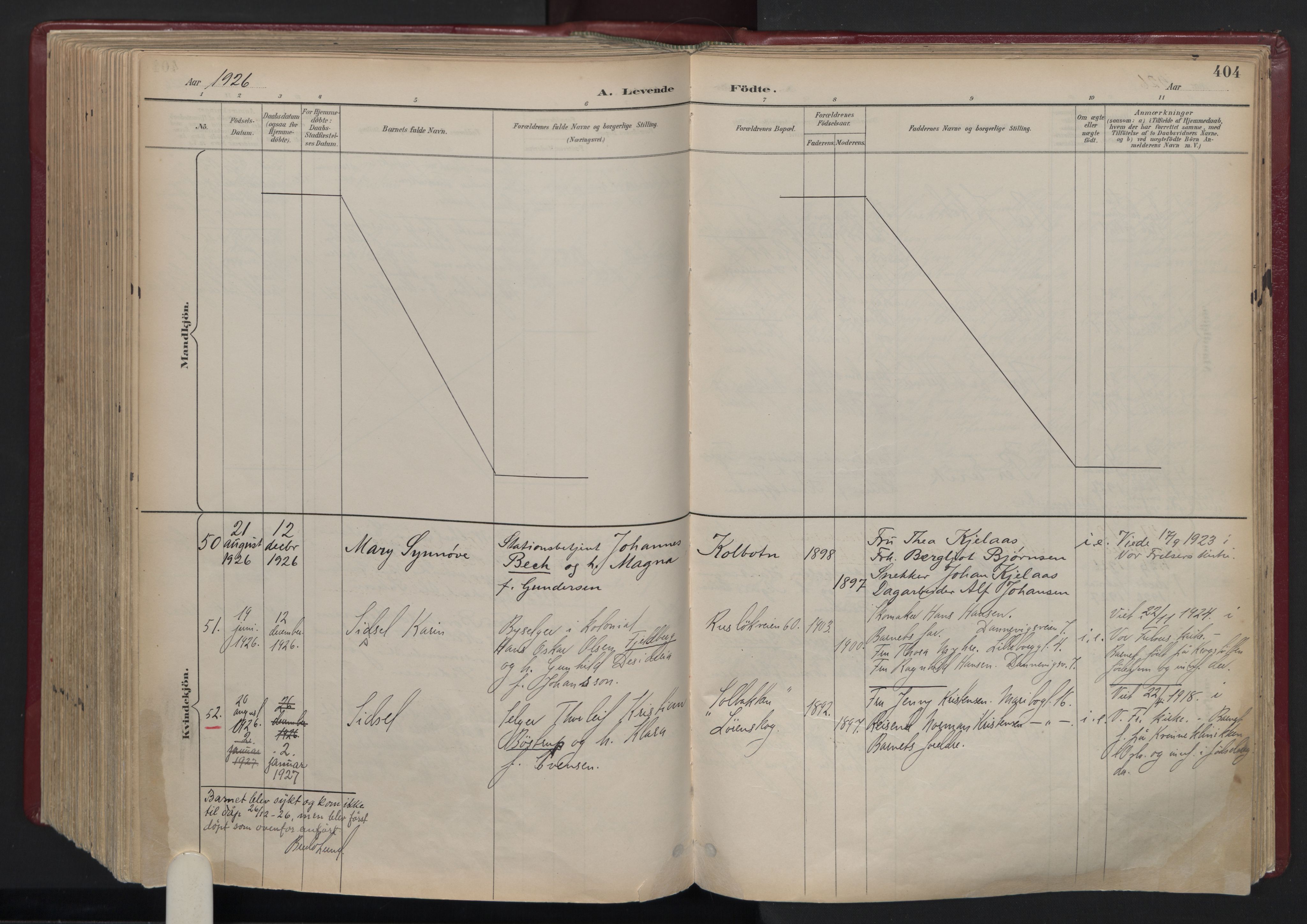 Oslo domkirke Kirkebøker, AV/SAO-A-10752/F/Fa/L0039: Parish register (official) no. 39, 1893-1932, p. 404