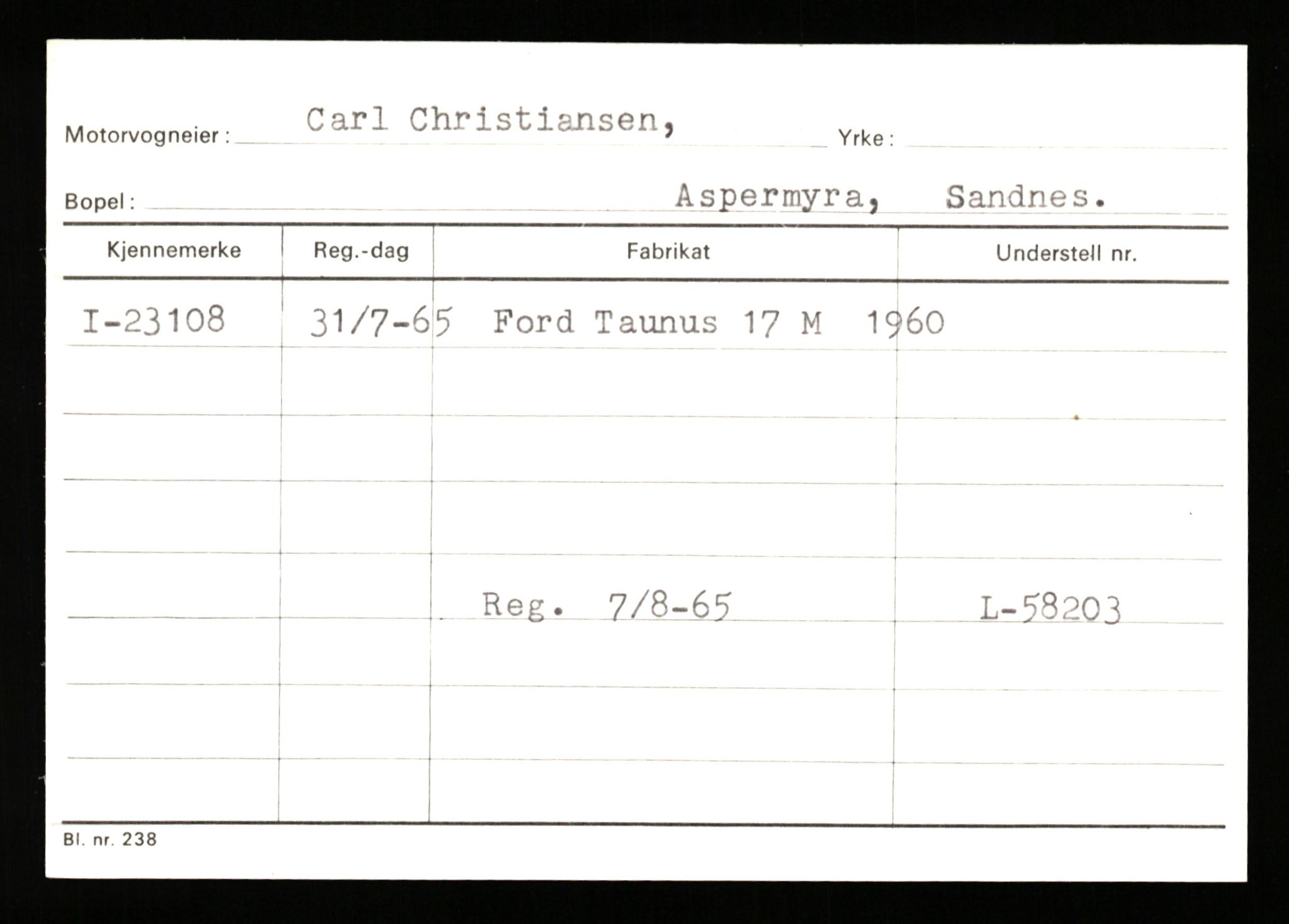 Stavanger trafikkstasjon, SAST/A-101942/0/G/L0005: Registreringsnummer: 23000 - 34245, 1930-1971, p. 21