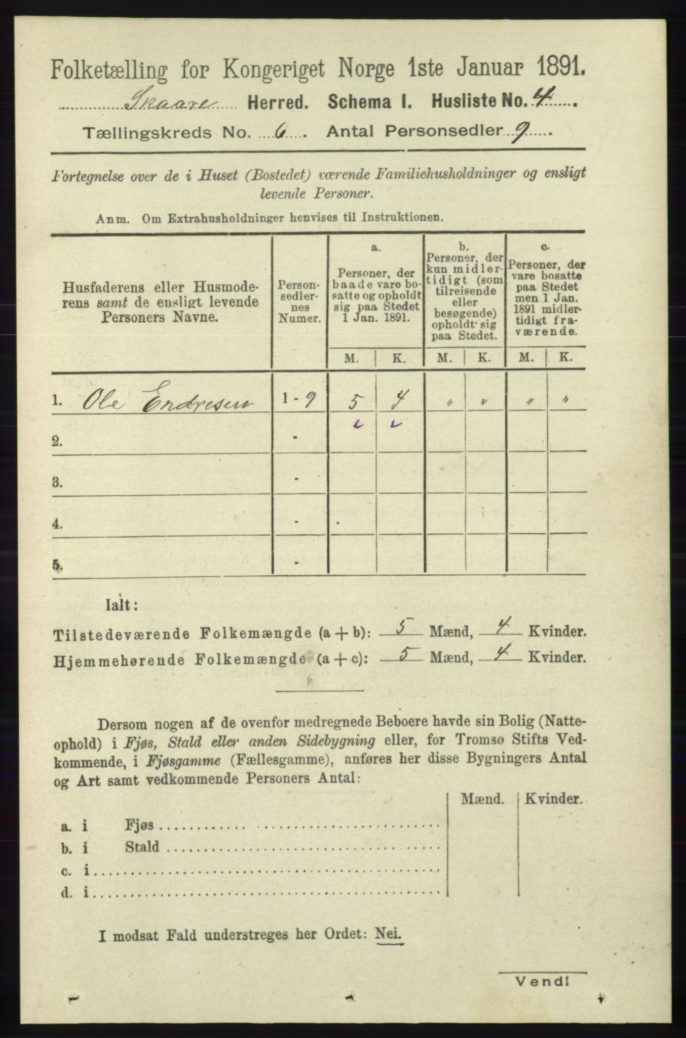 RA, 1891 census for 1153 Skåre, 1891, p. 2374