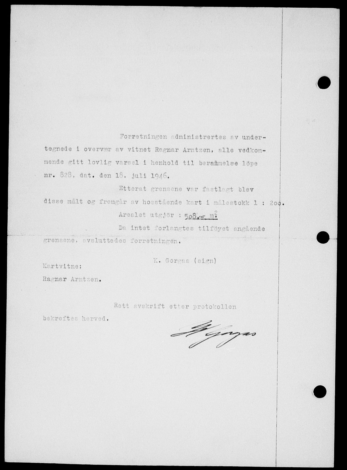Onsøy sorenskriveri, SAO/A-10474/G/Ga/Gab/L0018: Mortgage book no. II A-18, 1946-1947, Diary no: : 3271/1946