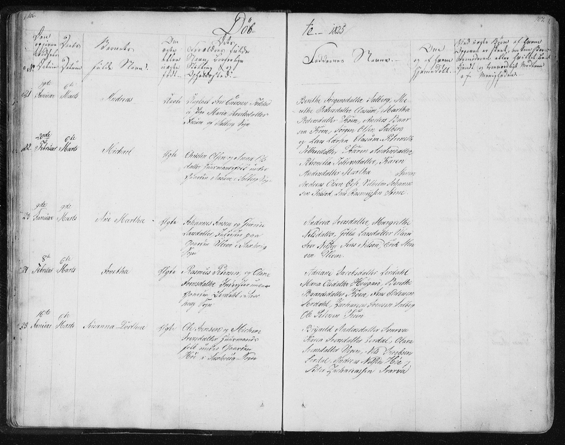 Ministerialprotokoller, klokkerbøker og fødselsregistre - Nord-Trøndelag, AV/SAT-A-1458/730/L0276: Parish register (official) no. 730A05, 1822-1830, p. 106-107